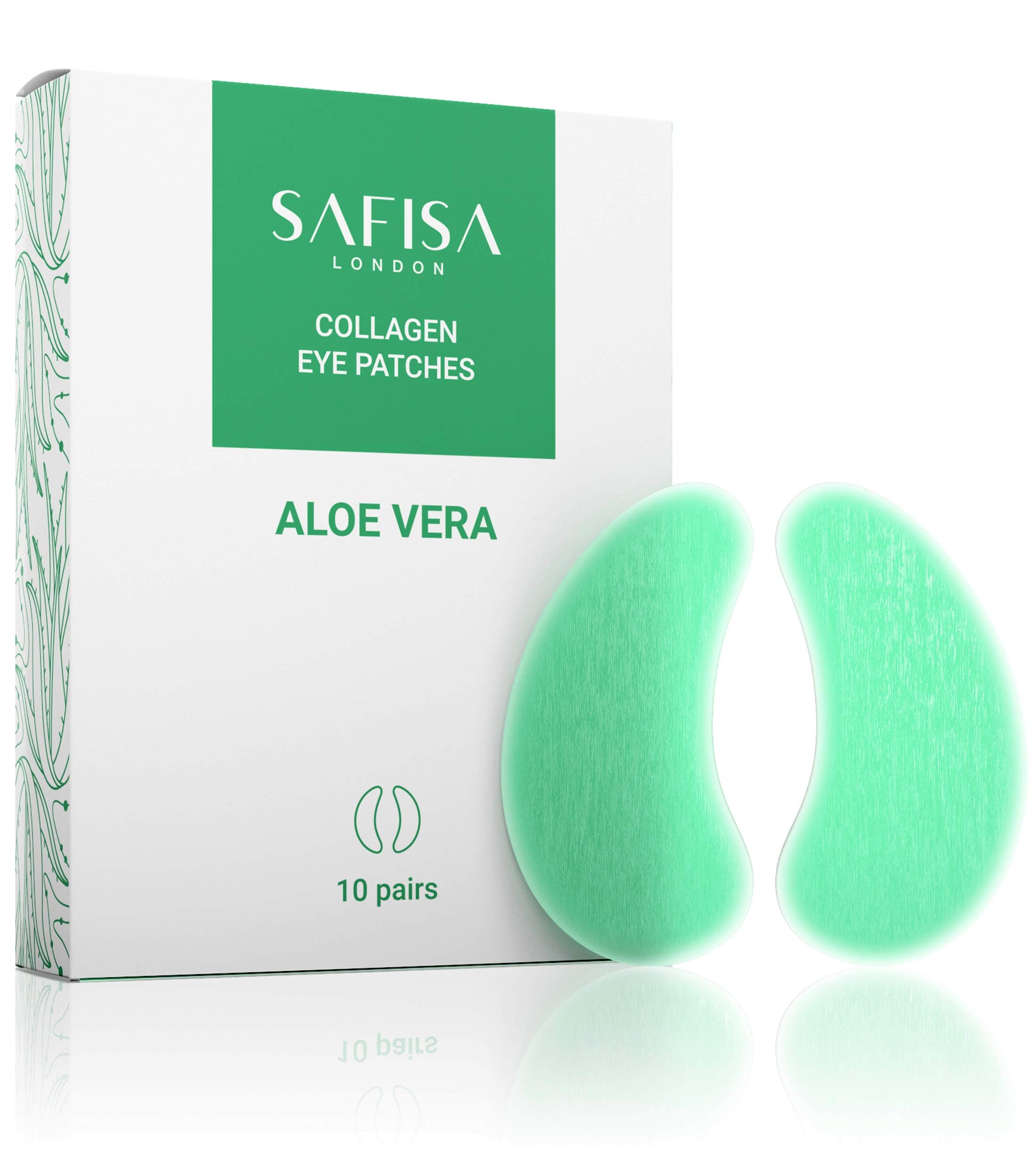 SAFISA Under Eye Patches | aloe vera gel under eye pads 10 pairs | under eye bags treatment, eye mask for puffy eyes, dark circles under eye treatment | anti-aging collagen eye mask | for women & men…