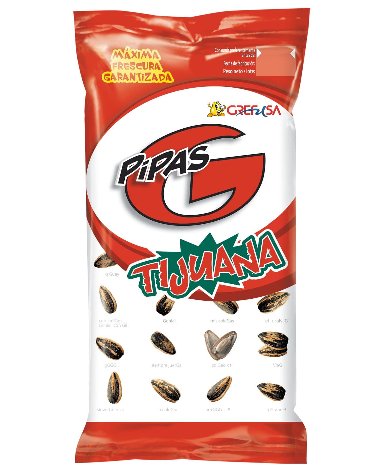 Pipas G Grefusa - Tijuana pipes, 165 g - [Pack of 11]
