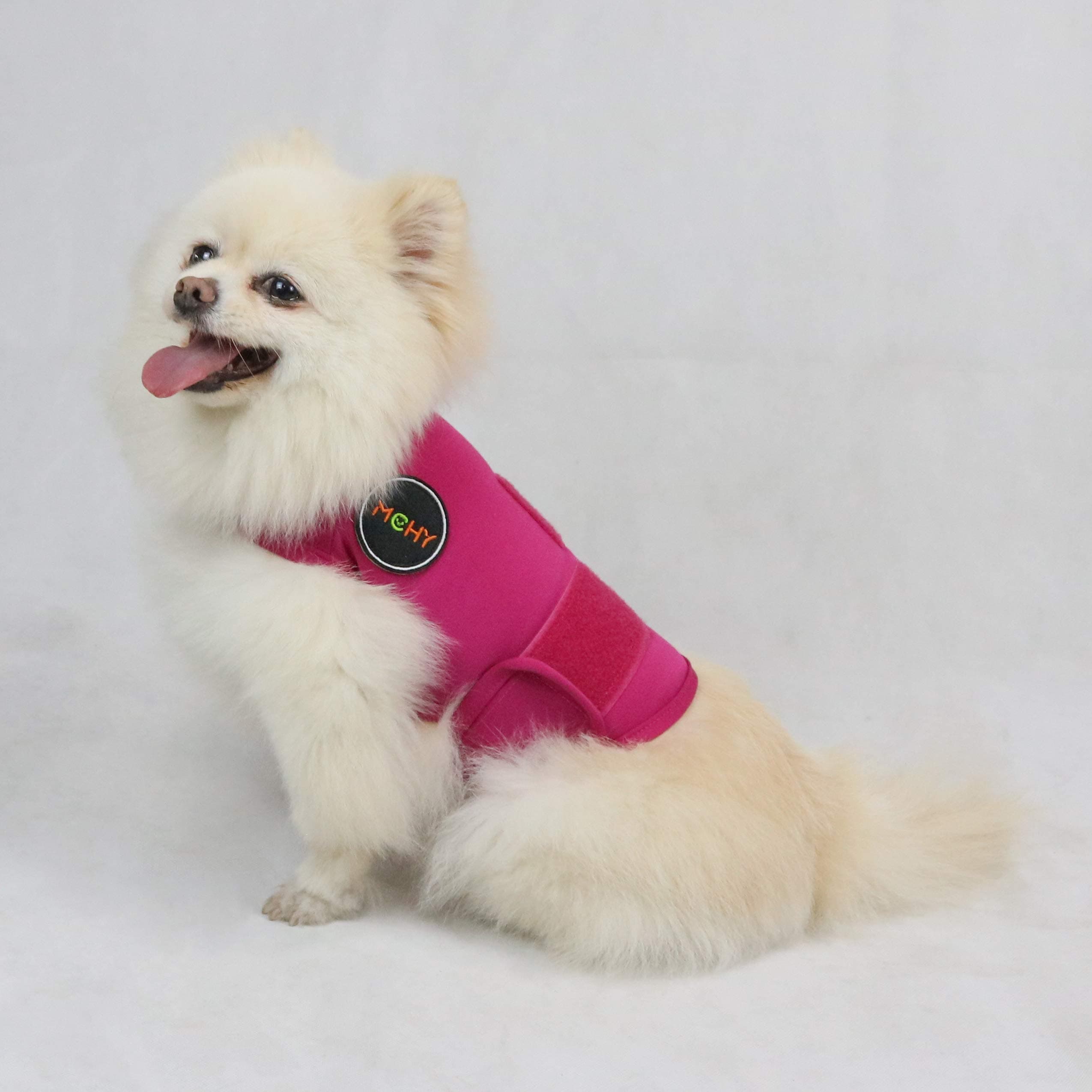 MCHY Dog Thunder Shirts, Anxiety Relief for Dogs, Dog Thunder Jacket Calming Wrap (Rose S)