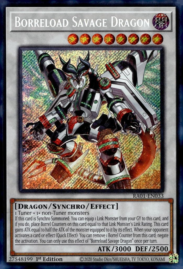 Borreload Savage Dragon (Secret Rare) - RA01-EN033 - Secret Rare - 1st Edition