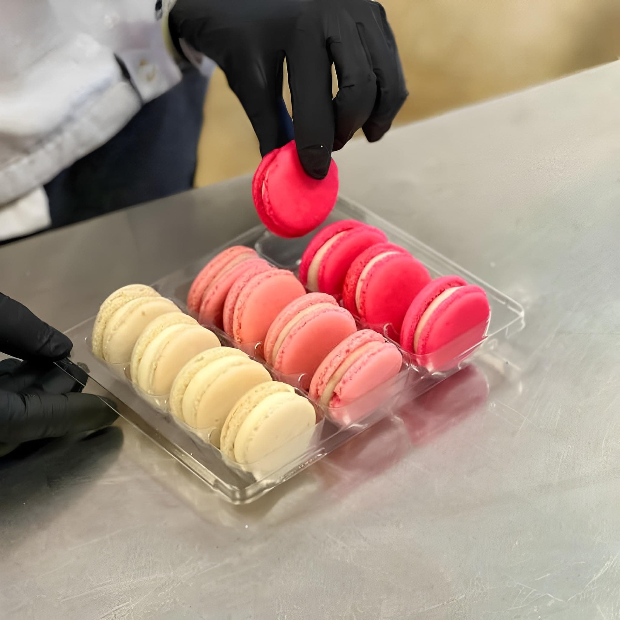 Pink Macarons Assortment - Baby Shower Macaroons - It's a Girl - French Cookies Set - Gluten-free - Handmade by french chefs - Assorted pink theme Macarons (12 Macarons)