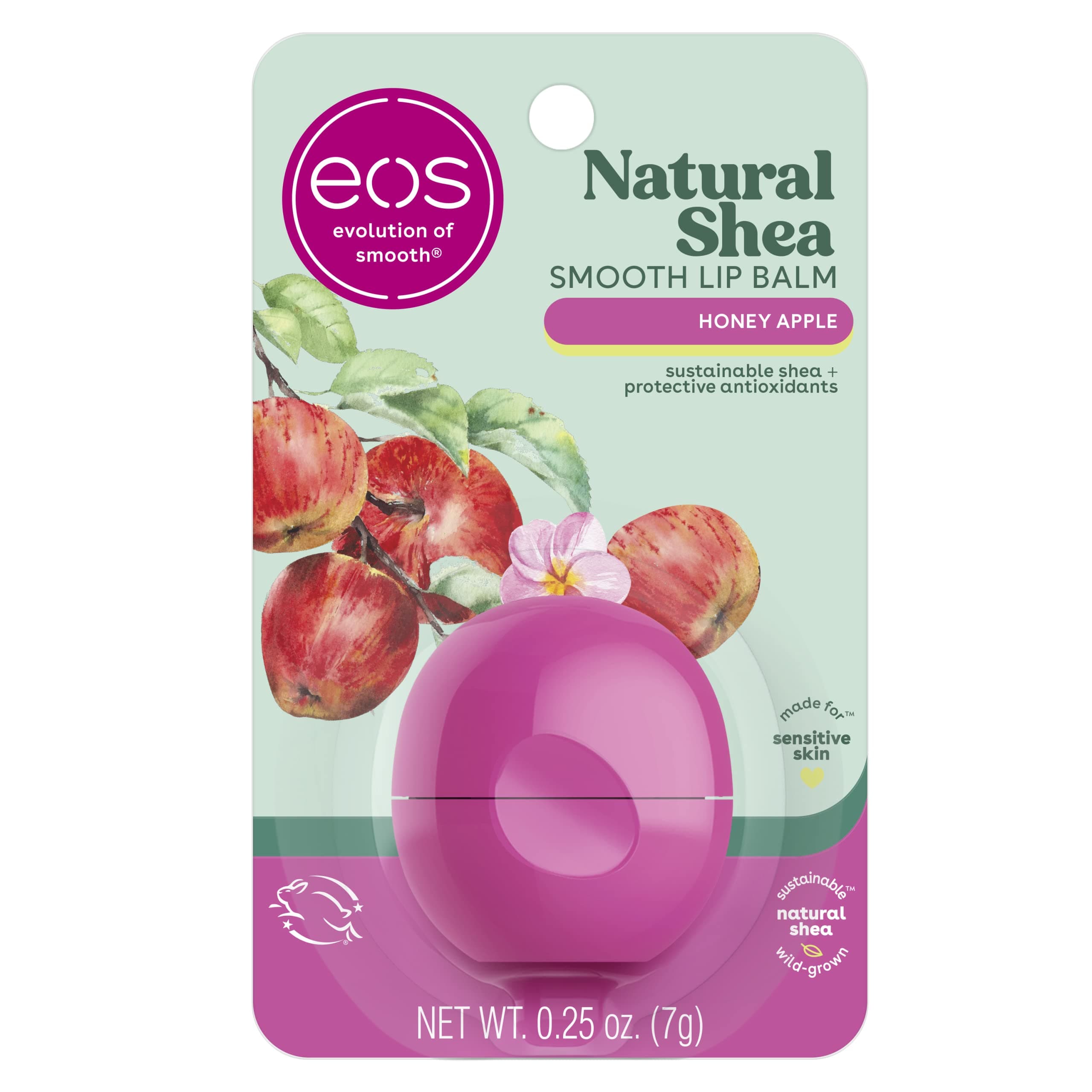 eos Super Soft Shea Lip Balm - Honey Apple | 24 Hour Hydration | Lip Care to Moisturize Dry Lips | Gluten Free | 0.25 oz