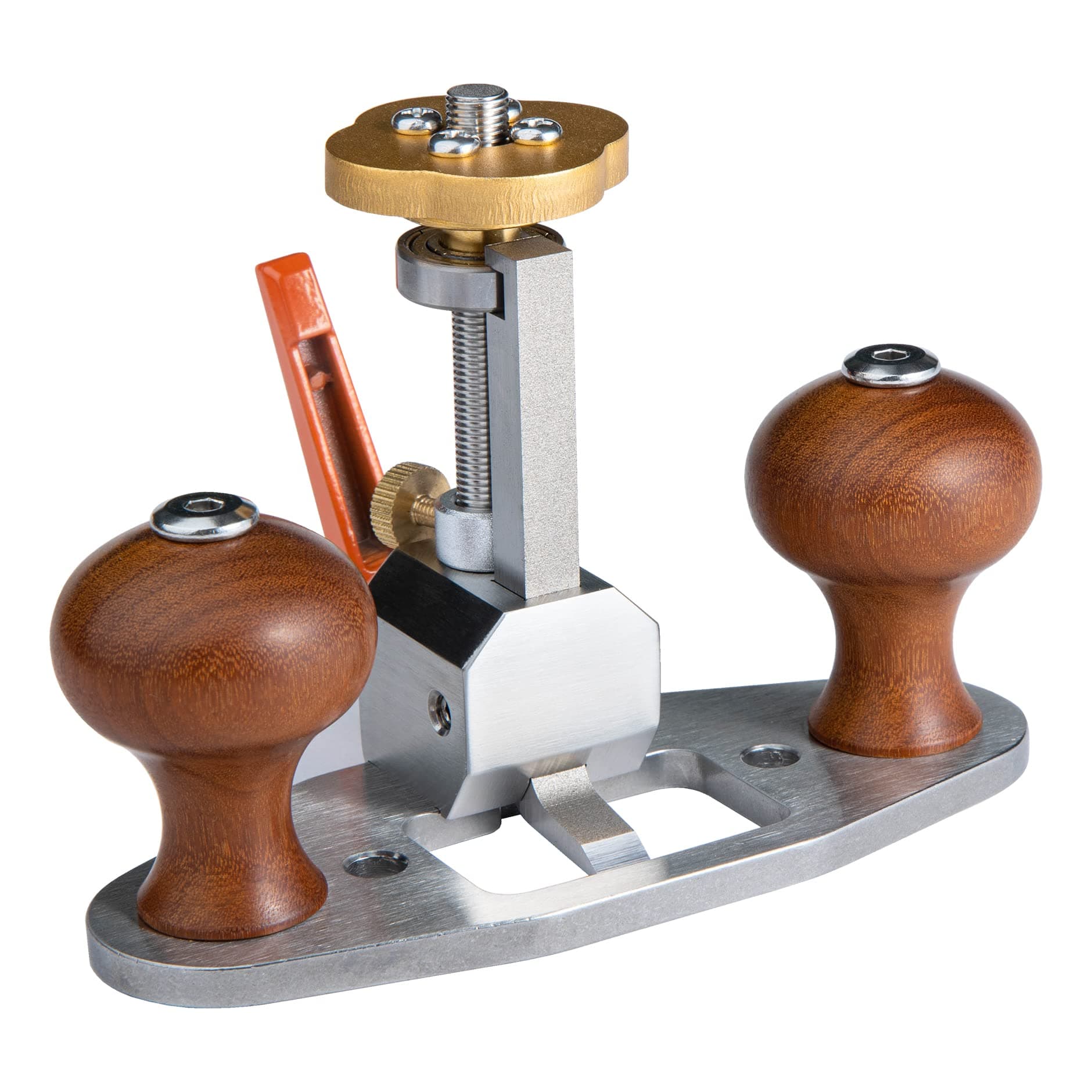 Admini Router Plane New Convenient Depth Adjusting Screw Nut System Hand Router Planer with Depth Stop and Holes for Base (Router Plane)