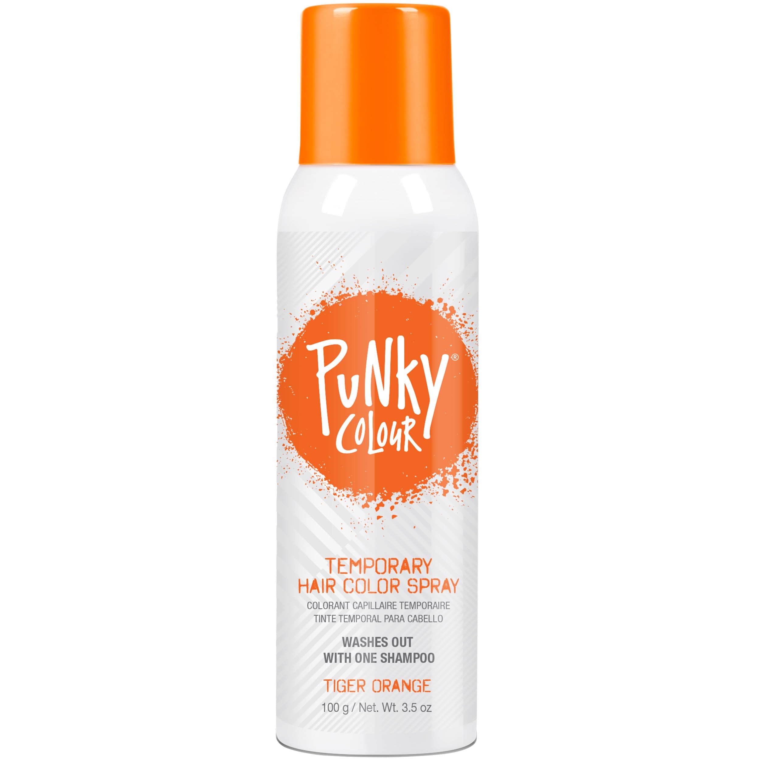 Punky Temporary Hair Color Spray, Tiger Orange, Non-Sticky, Non-Damaging Hair Dye Instant Vivid Hair Color, 3.5 oz, 1-Pack