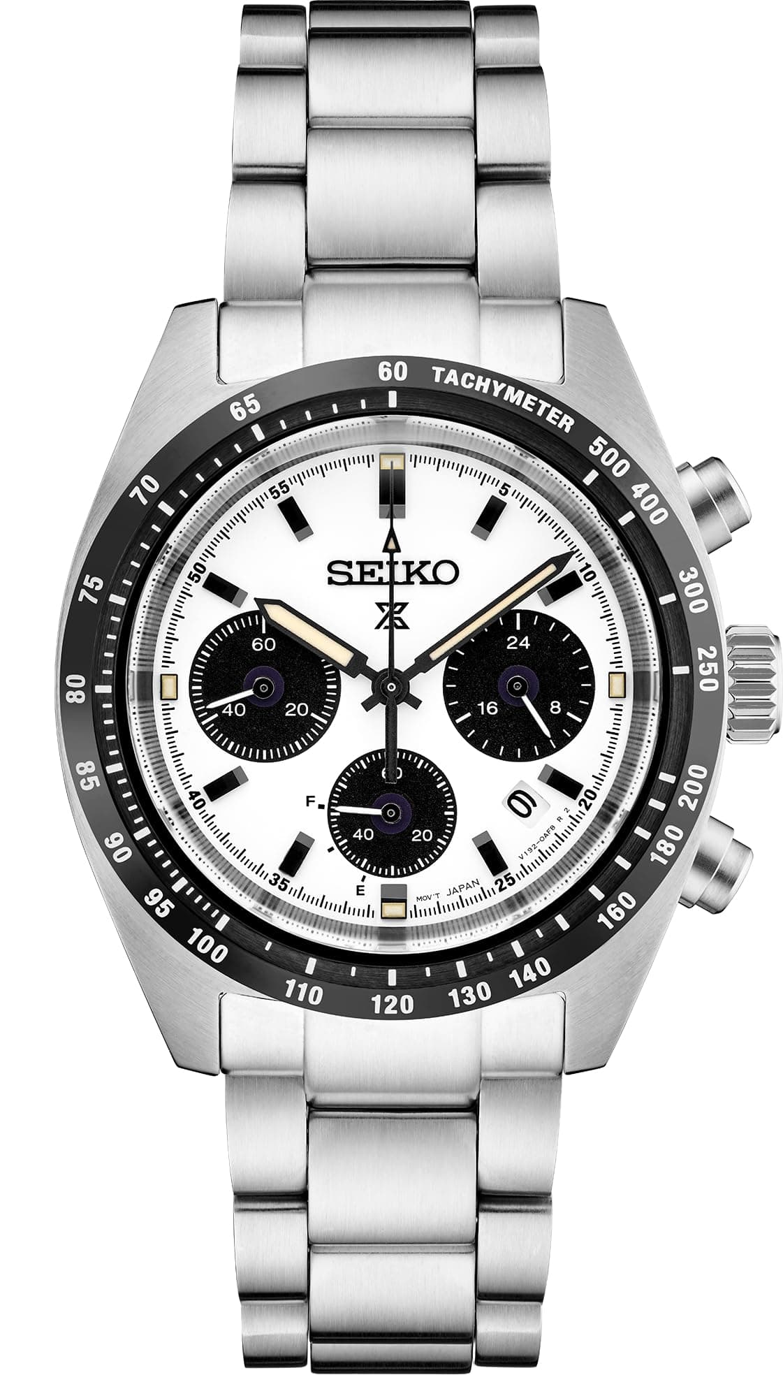 SEIKO SSC813 Solar Watch for Men - Prospex Speedtimer Collection - Stainless Steel, Lumibrite Display, Water-Resistant 100M