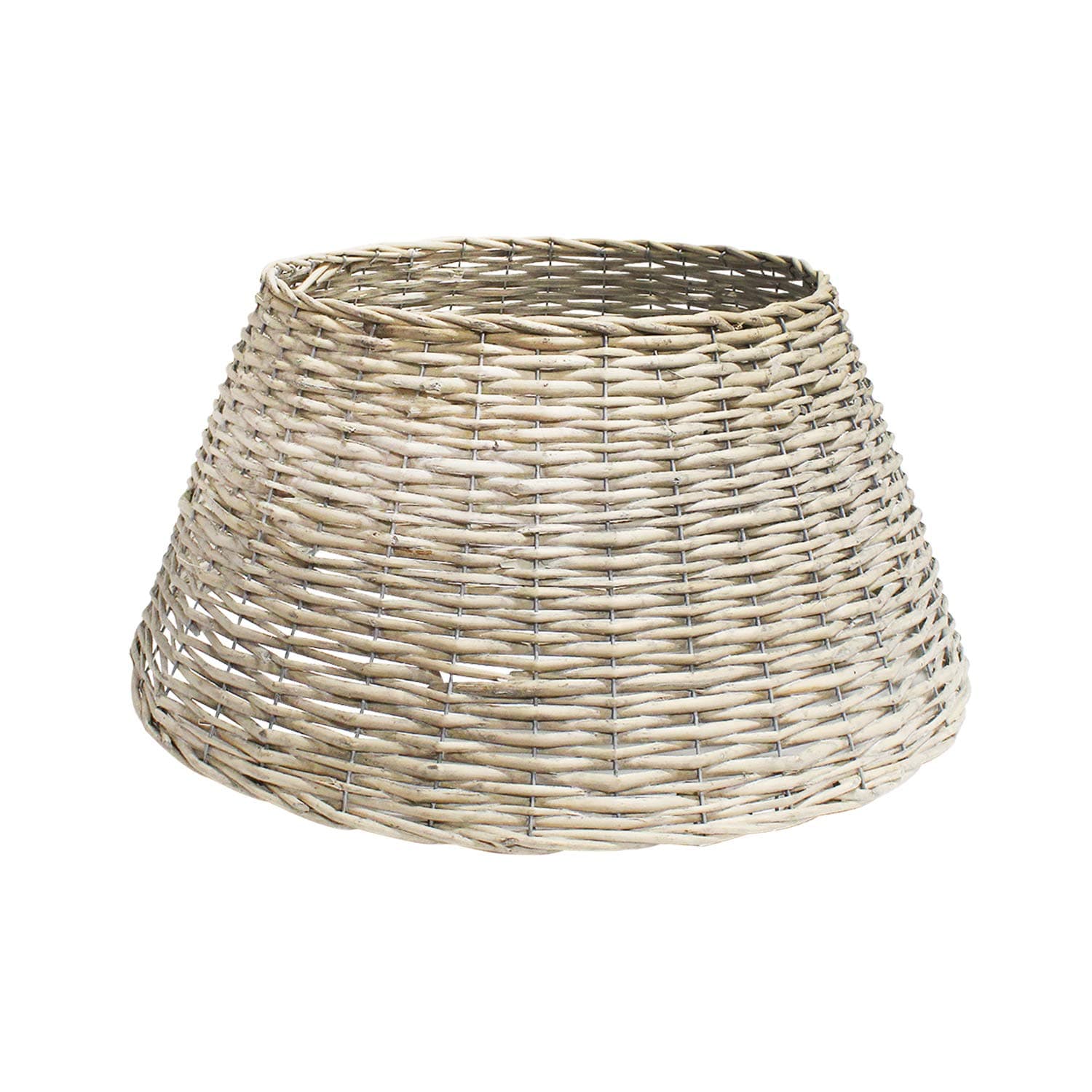 DANIEL JAMES Housewares Christmas Xmas Tree Skirt Rattan Wicker Stand Base Decoration Basket Cover Floor (Large)