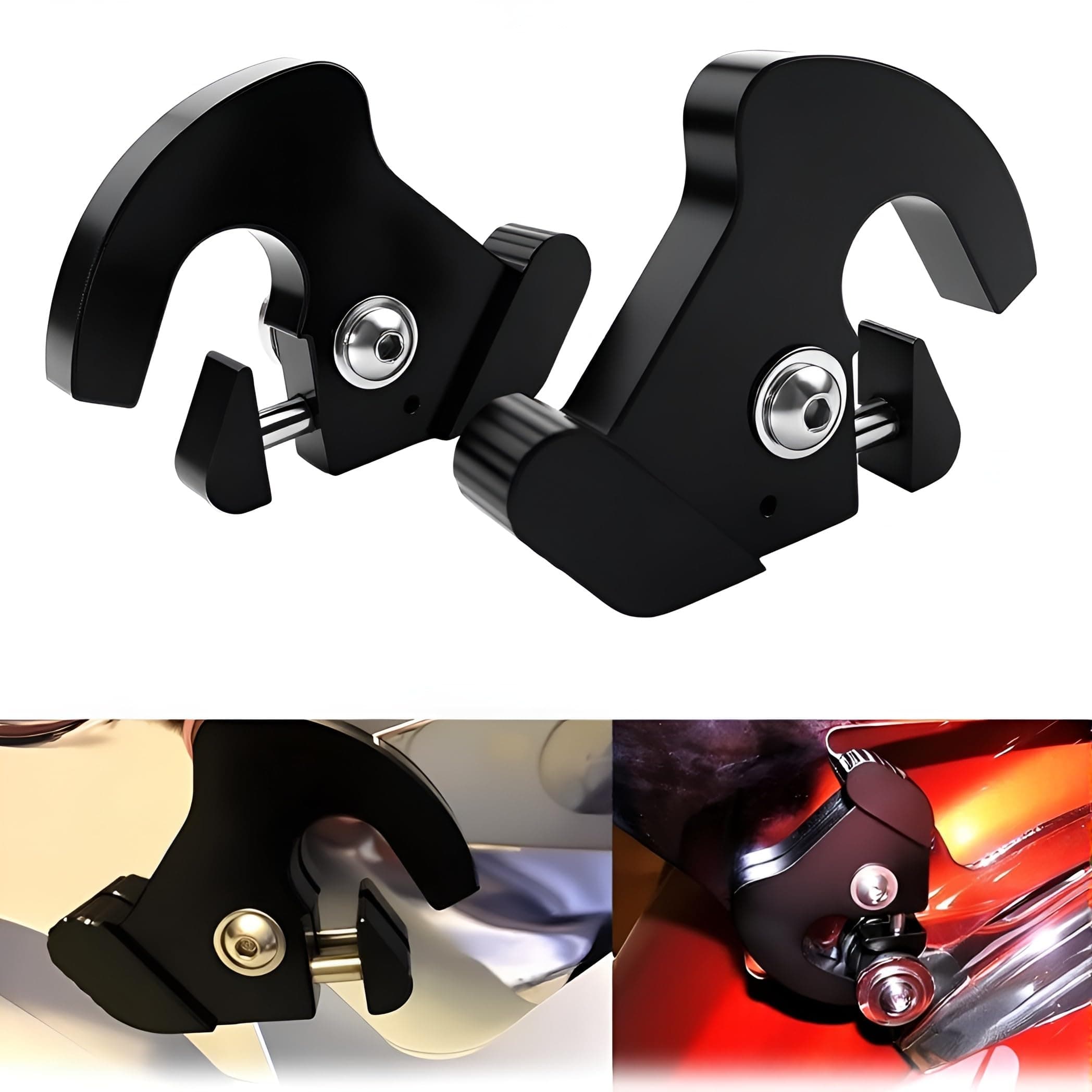 Detachable Rotary Mounting Sissy Bar Luggage Rack Latch Clips Kit Fits for Harley Davidson Sportster Touring Street Glide Road King Electra Glide 1986-2024
