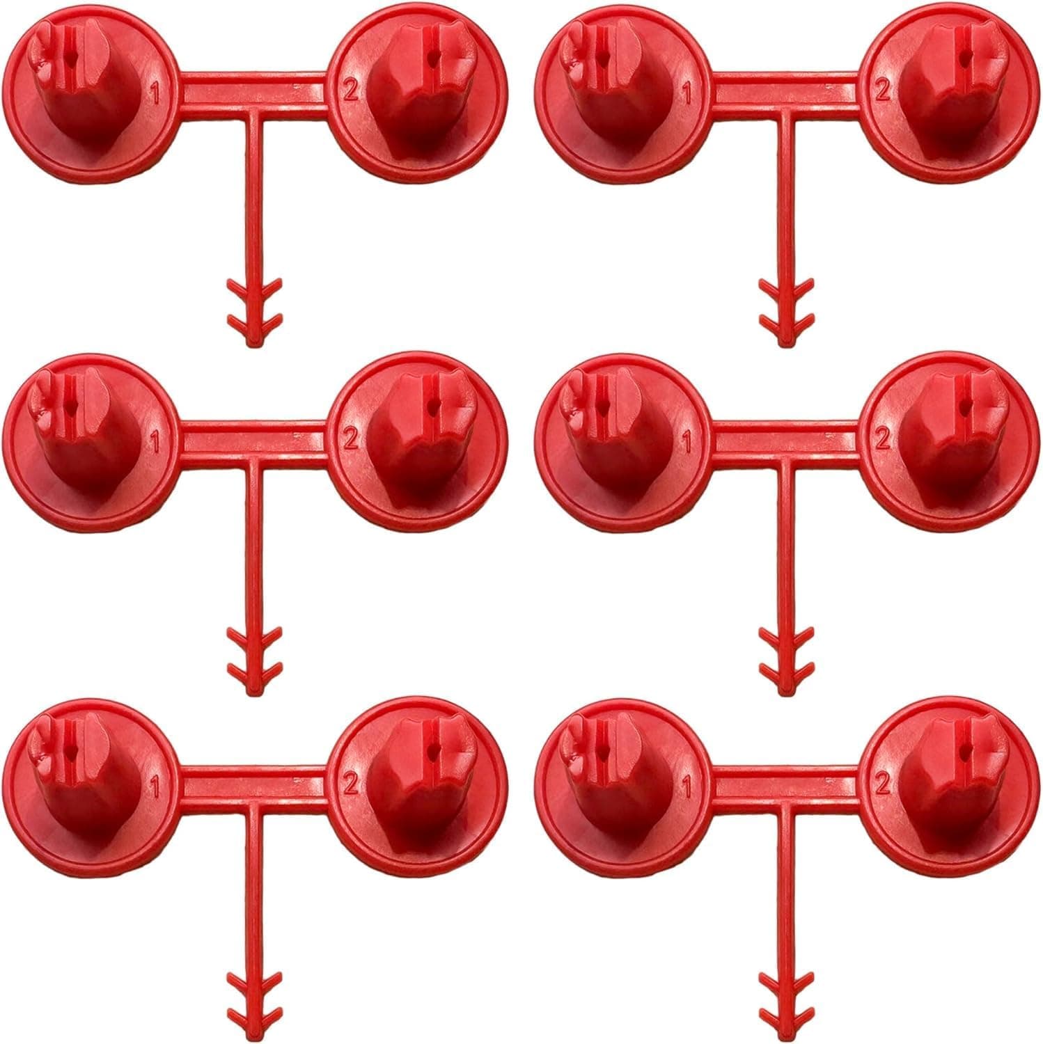Mega Red Nozzle Set (1-2)(Vertical-Horizontal) for Spray Foam Gun, Precision Wedge Spray for Vertical & Ceiling Coverage, Foam Insulation Gun Nozzle for Walls, Partitions,Overhead Applications