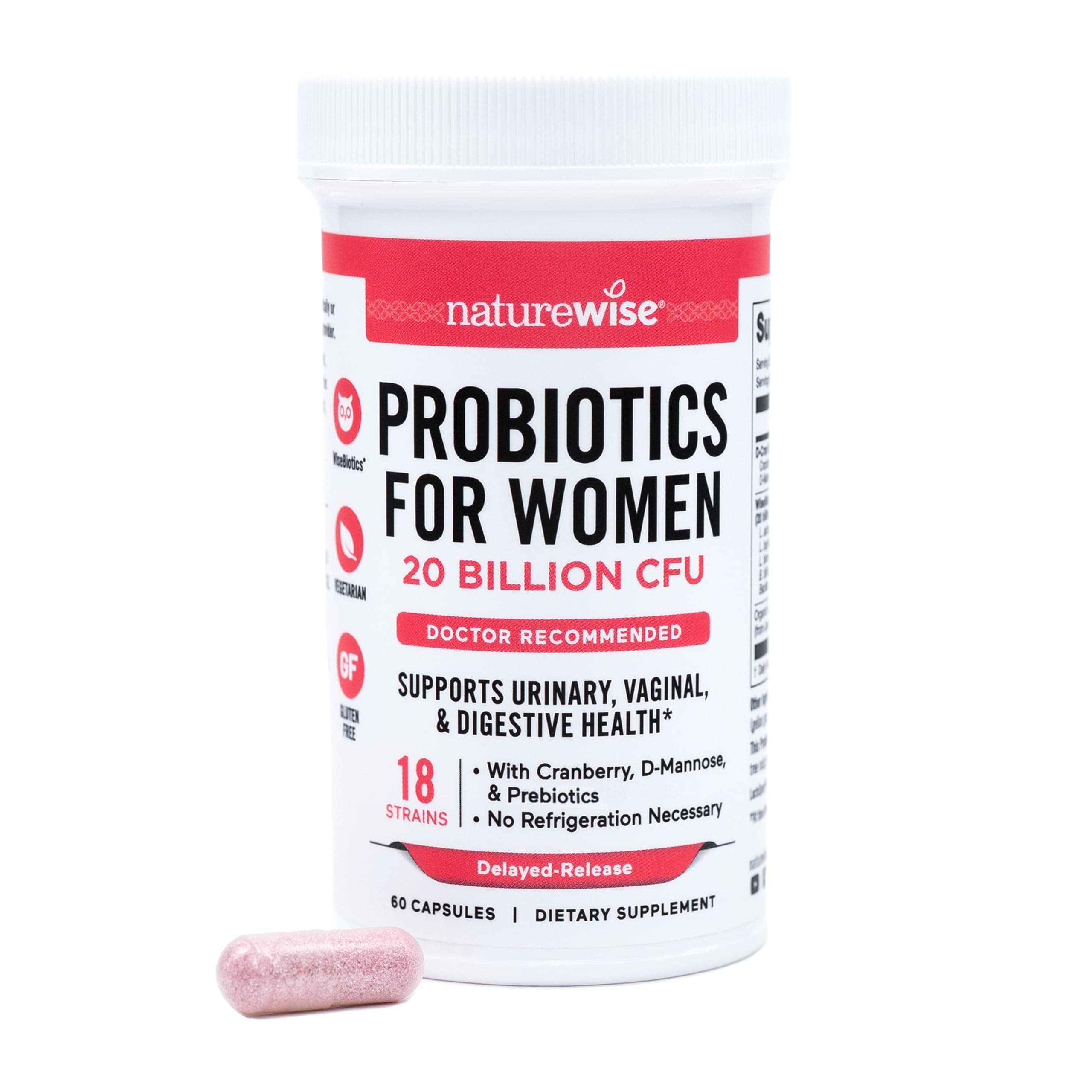 Probiotics for Women | Time-Release Probiotic Supplement Comparable to 90 Billion CFU | Cranberry & D Mannose for l, Urinary, Digestive & Immune Health (Packaging May Vary) [1 Month]