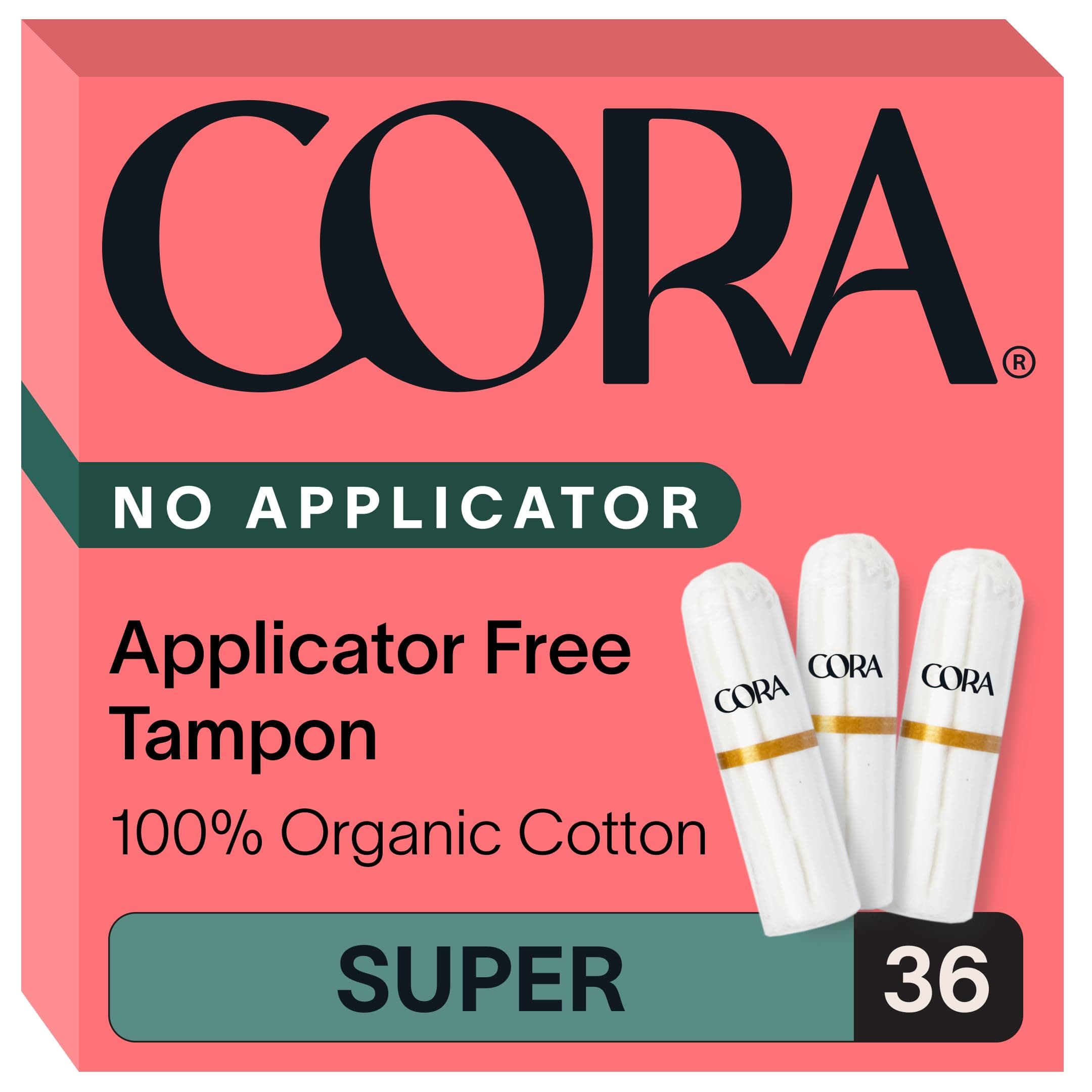 100% Organic Cotton Non-Applicator Tampons | Ultra-Absorbent, Unscented, Natural, Non-Toxic, Applicator Free | Eco-Conscious S/S+ (36 S Tampons)