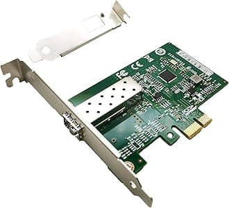 1.25Gb PCIe x1 Converged Ethernet Network Card, Single SFP Port LAN Card Gigabit NIC with Intel I210-AS Chipset Server Support Windows Server/Windows/Linux/Vmware ESXI…