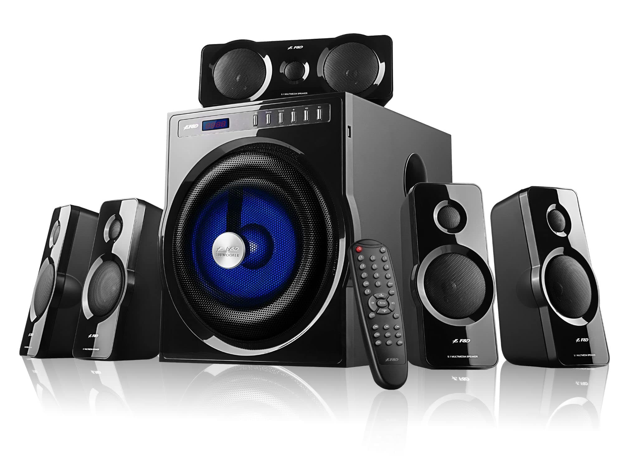 F&D F6000X Powerful 270 W Bluetooth Home Audio Speaker & Home Theater System (5.1, Black)