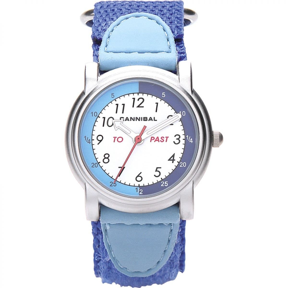 Unisex Quartz Watch with White Dial Analogue Display and Blue Nylon Strap CT203-05