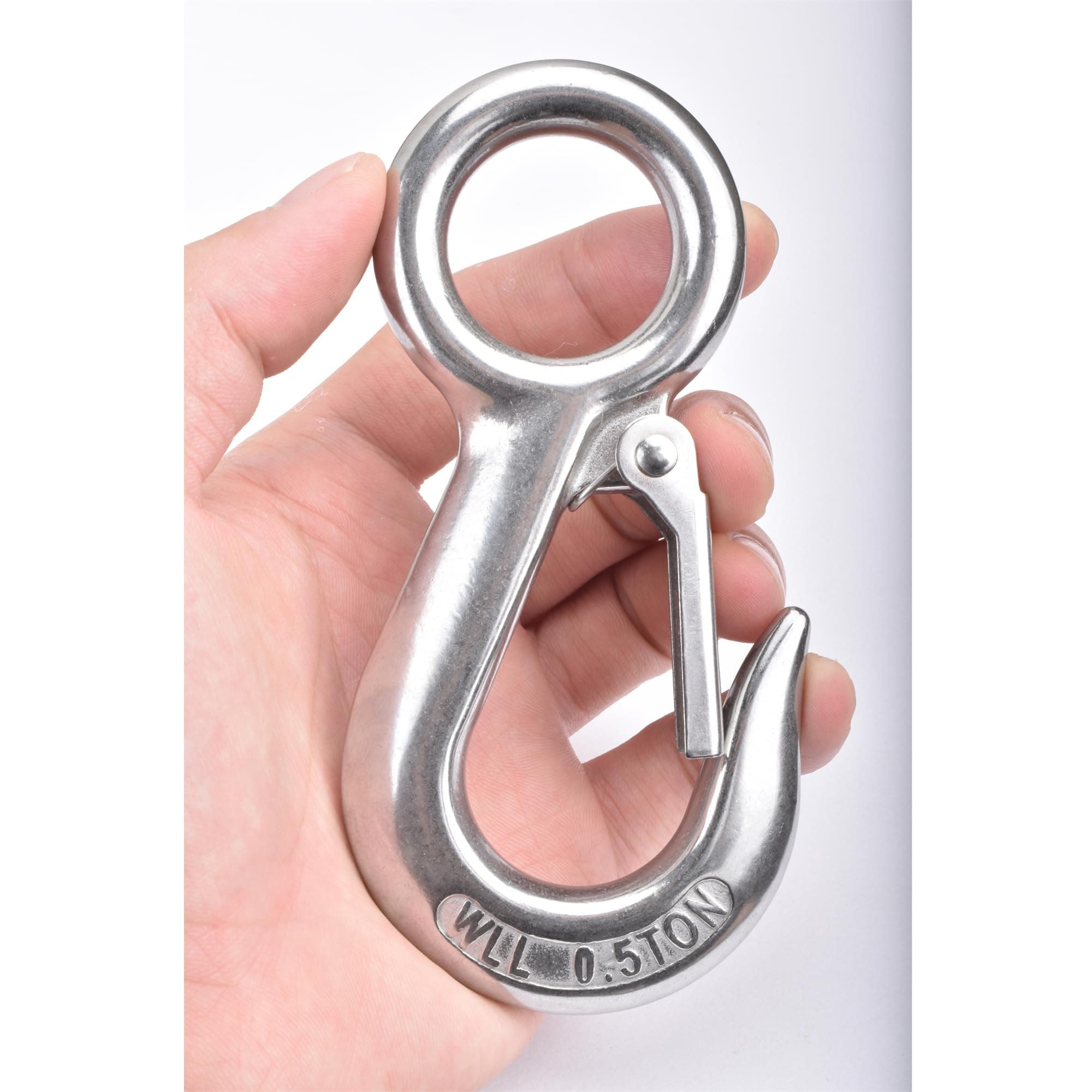 Alele 0.5T Crane Scale Grab Hooks,Slip Hooks,Stainless Steel Lifting Hook Rigging Accessory (Grab Hooks 500kg)