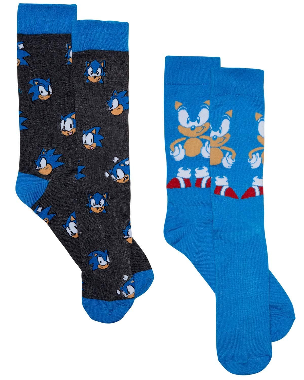 Sonic The Hedgehog mens Sonic the Hedgehog 2 Pack Crew Socks