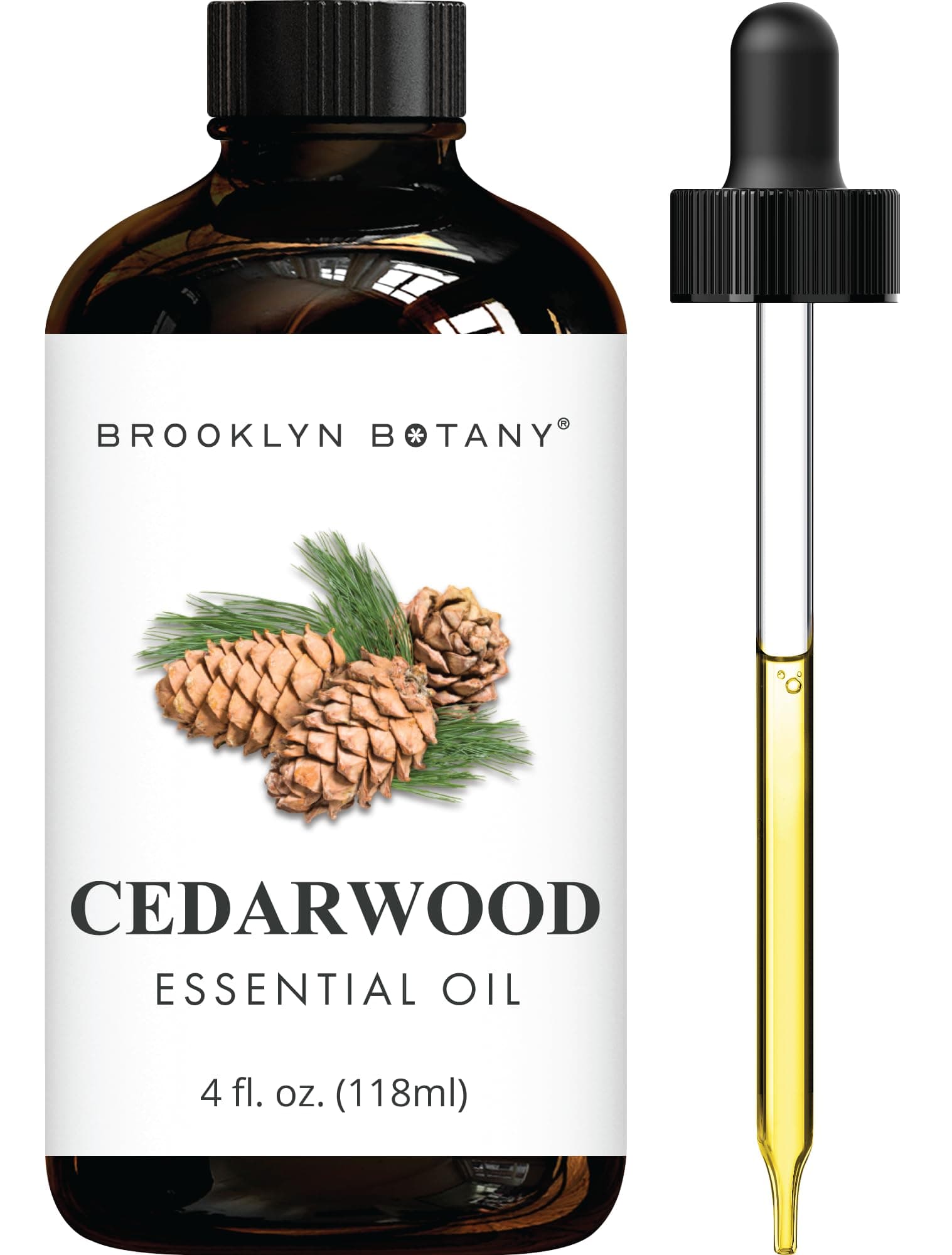 Cedarwood Essential Oil - Huge 4 Fl Oz - 100% Pure and Natural - Premium Grade with Dropper - for Aromatherapy and Diffuser