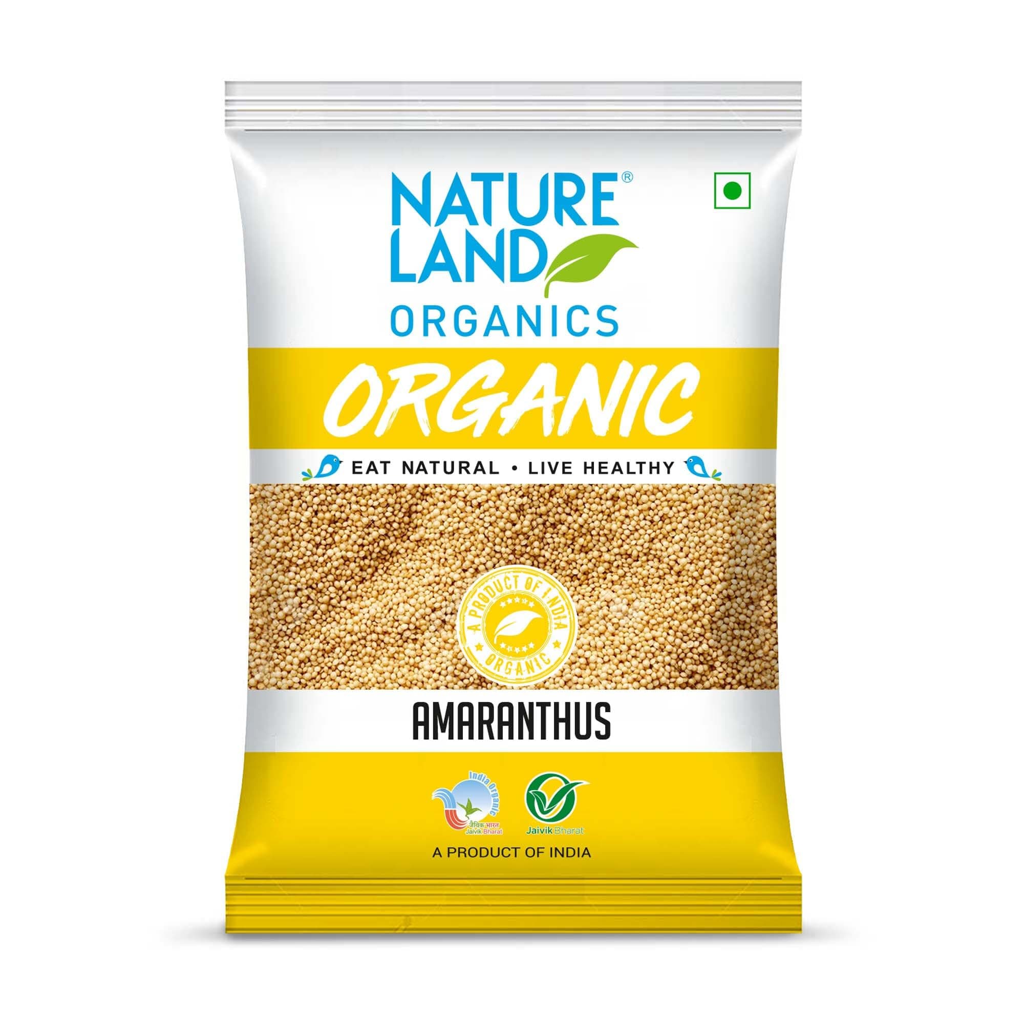 Natureland Organics Amaranth/Rajgira Sabut 500 Gm - Gluten Free