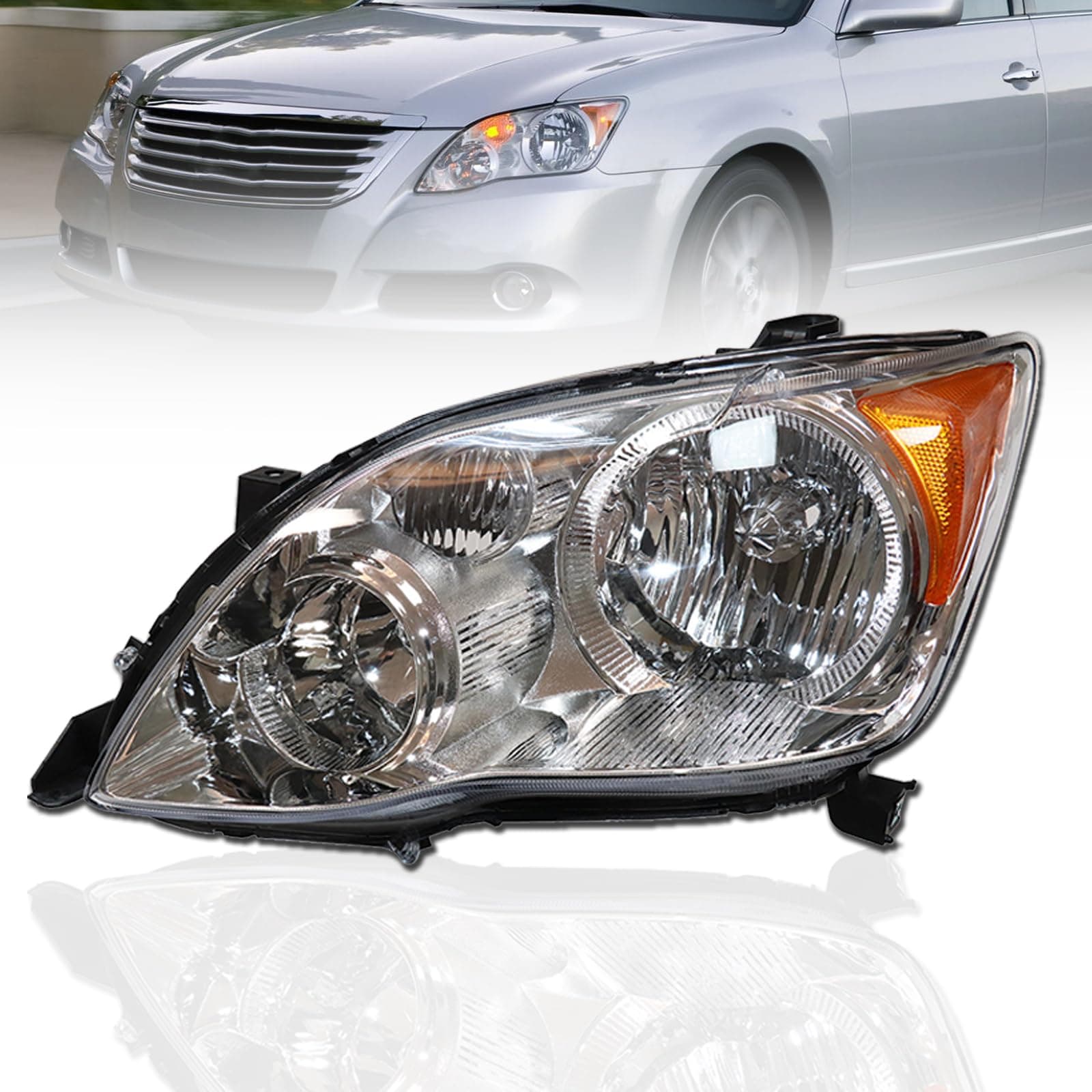 HID Front Headlights, Clear Headlamp, For 2008-2010 Toyota Avalon XL XLS Replacement 81110-07093, 8118507083 (Driver Side)