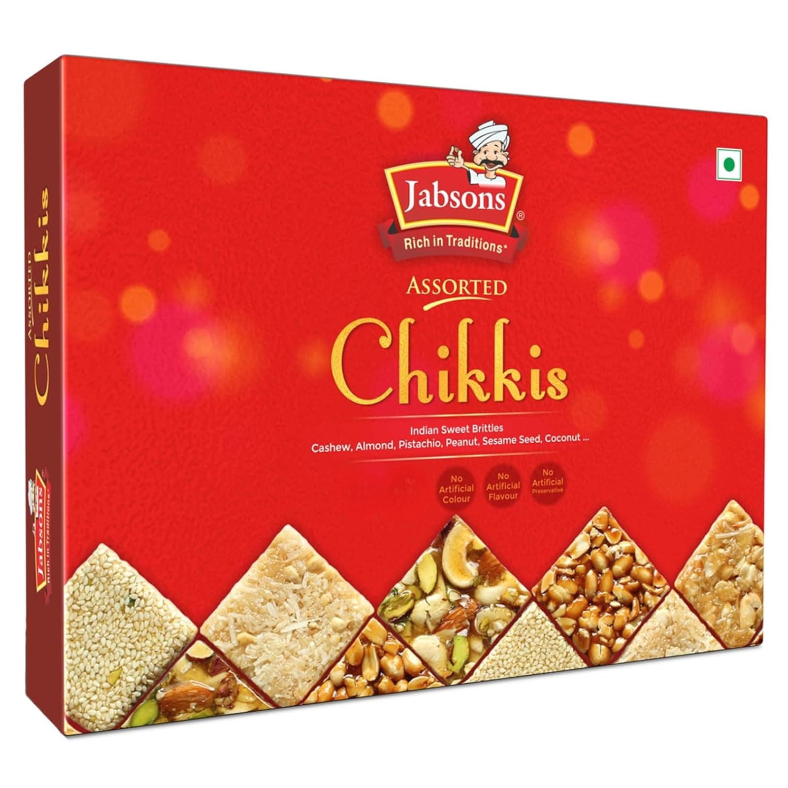 Chikki Assorted, Indian Sweet Brittles, 800 G (28.2 Oz)