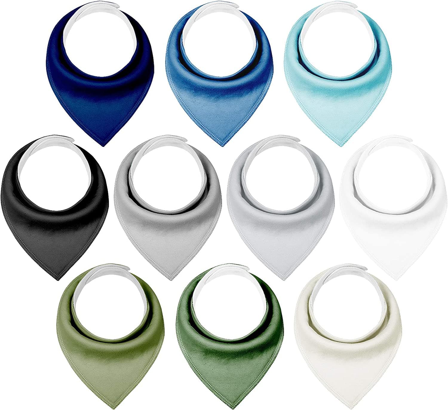 Yoofoss Baby Bibs 10 Pack Dribble Bandana Bibs 100% Cotton for Boys Drool Bib for Teething Soft and Absorbent with Adjustable SnapsGlobal Organic Textile StandardGlobal Organic Textile StandardGlobal Organic Textile StandardGlobal Organic Textile Standard