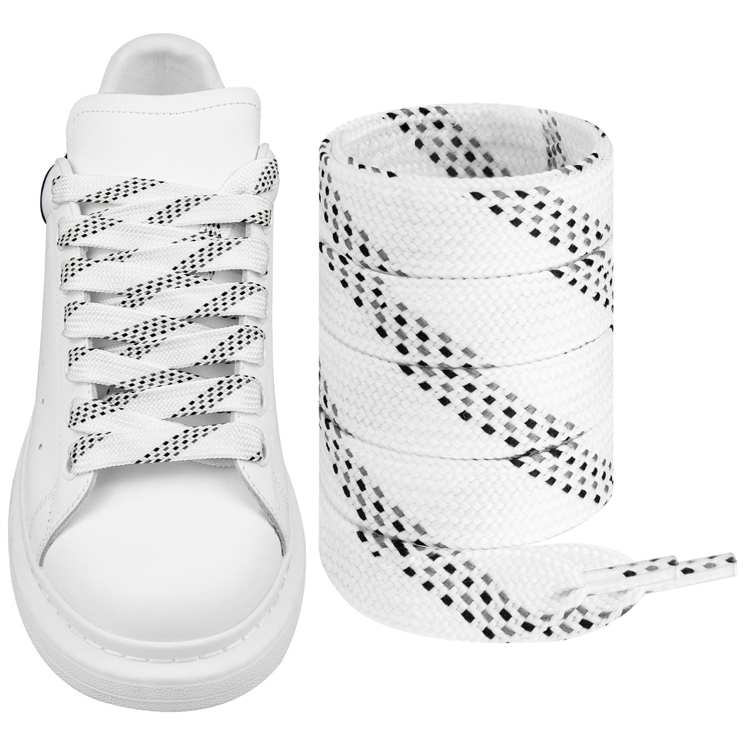 Endoto Shoelaces for Alexander McQueen Flat Shoe Laces Replacement Sneaker Shoes