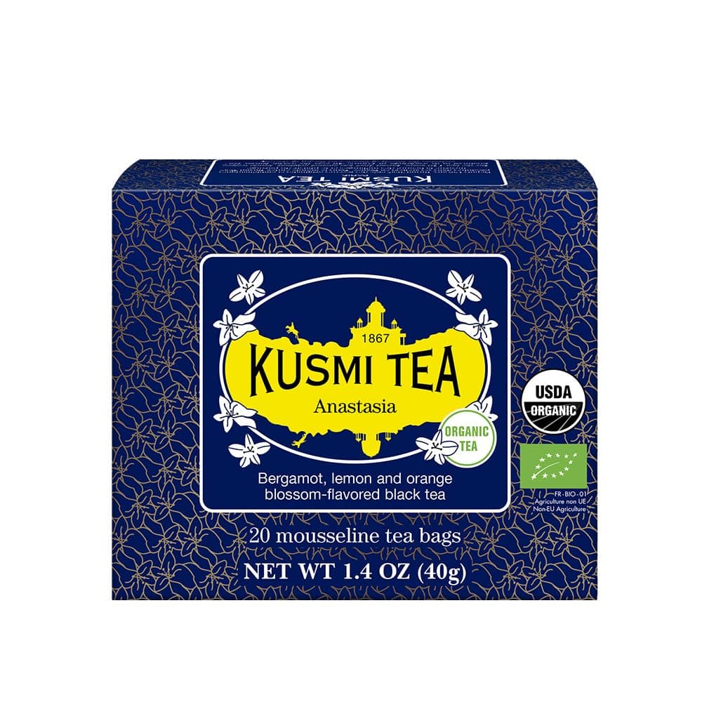 Anastasia - Organic Black Tea with Bergamot & Lemon - Flavored with Orange Blossom - Caffeinated Tea - Inspired by the Iconic Earl Grey Tea - 20 Tea Bags