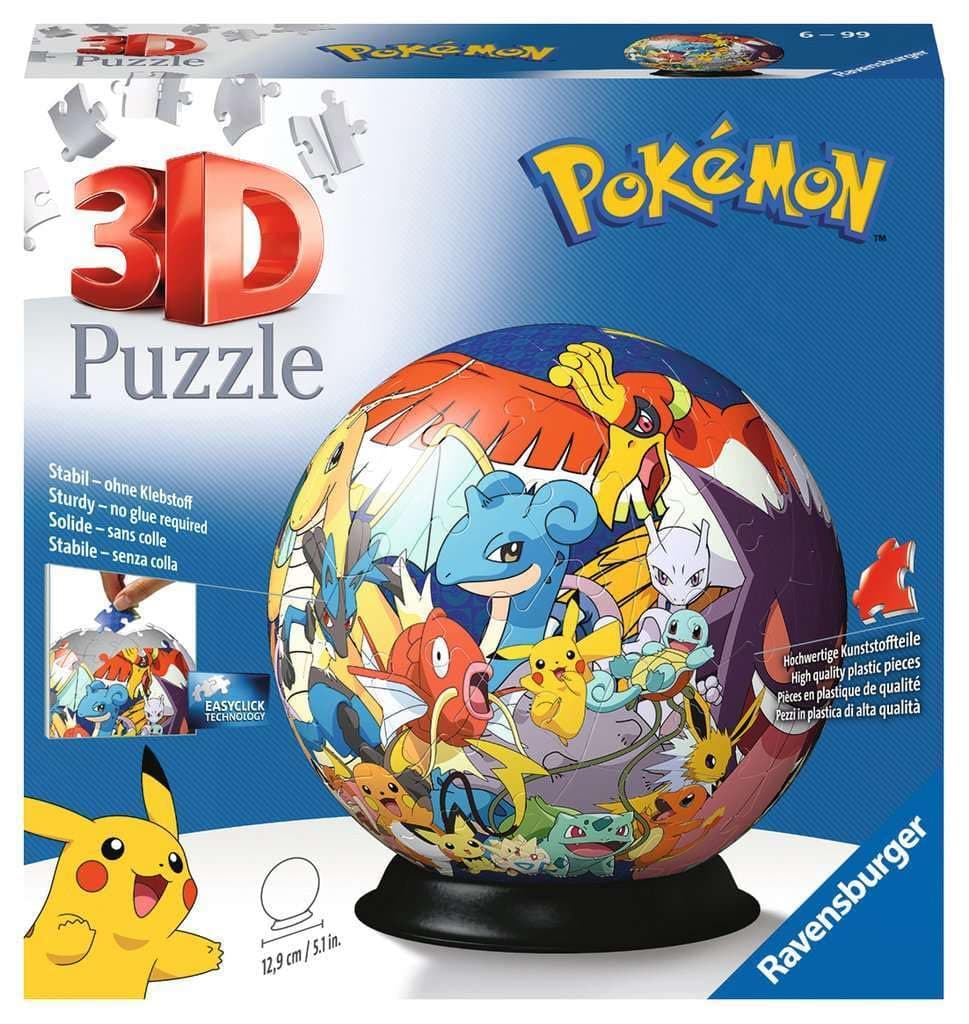 Pokemon 3D Jigsaw Puzzle Ball for Kids Age 6 Years Up - 72 Pieces - No Glue Required - Gifts for Boys and Girls