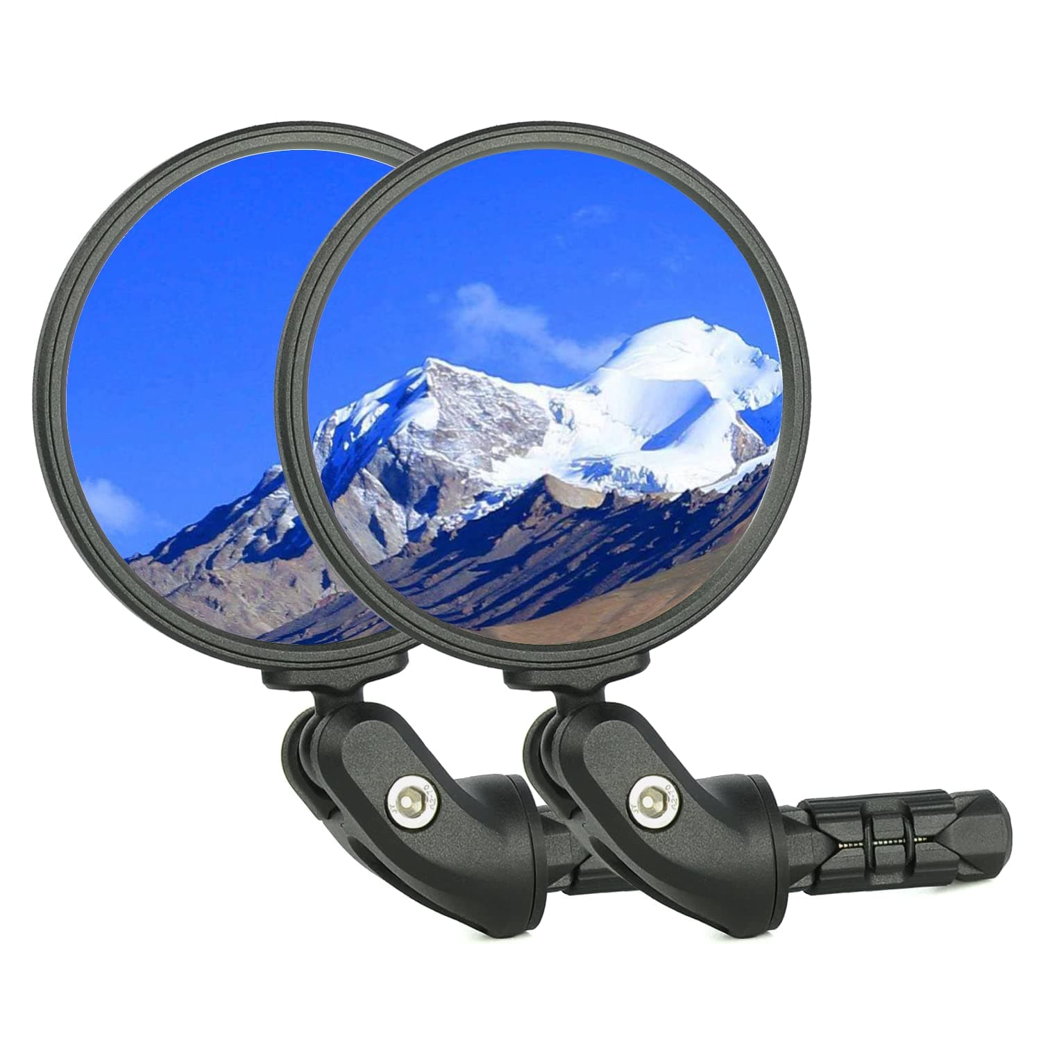 Bike Mirrors,Bike Bar End Mirror, HD Glass Convex Lens Bicycle Rearview Mirror, Safe Cycling Rearview Mirror, Easy to Install