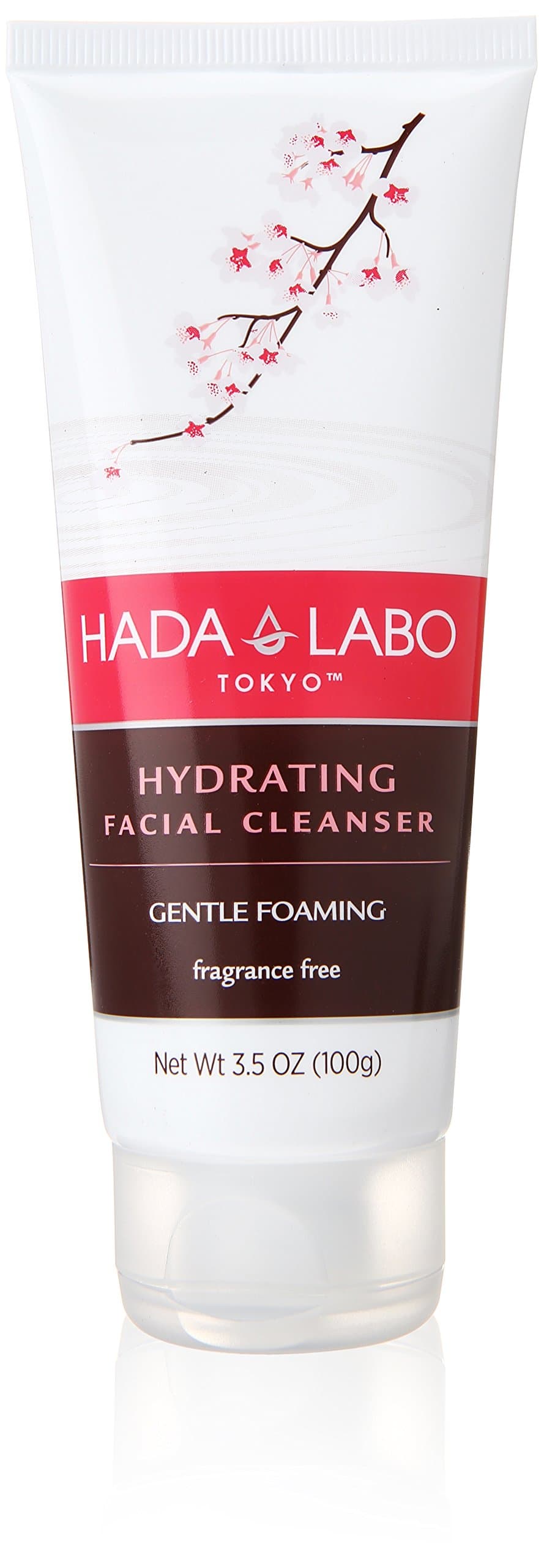 Hada Labo Tokyo Hydrating Facial Cleanser, 3.5 FL OZ - with Hyaluronic Acid, creamy and non-drying, free from fragrance, parabens, alcohol, mineral oil, dyes