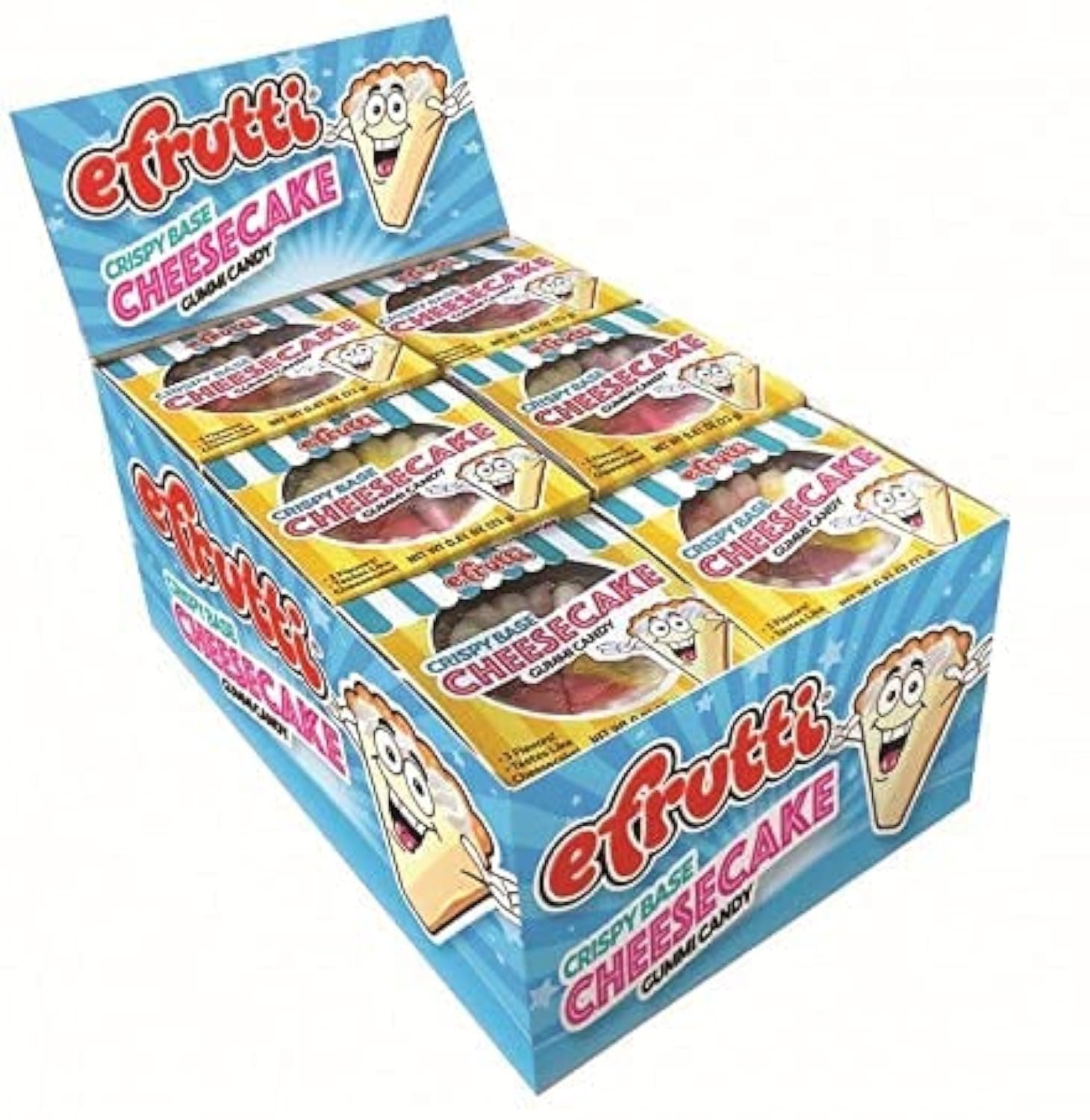 efrutti Gummi Cheesecakes with Crispy Base, 0.81 Ounce Gummi Candy - 30 Count Display Box