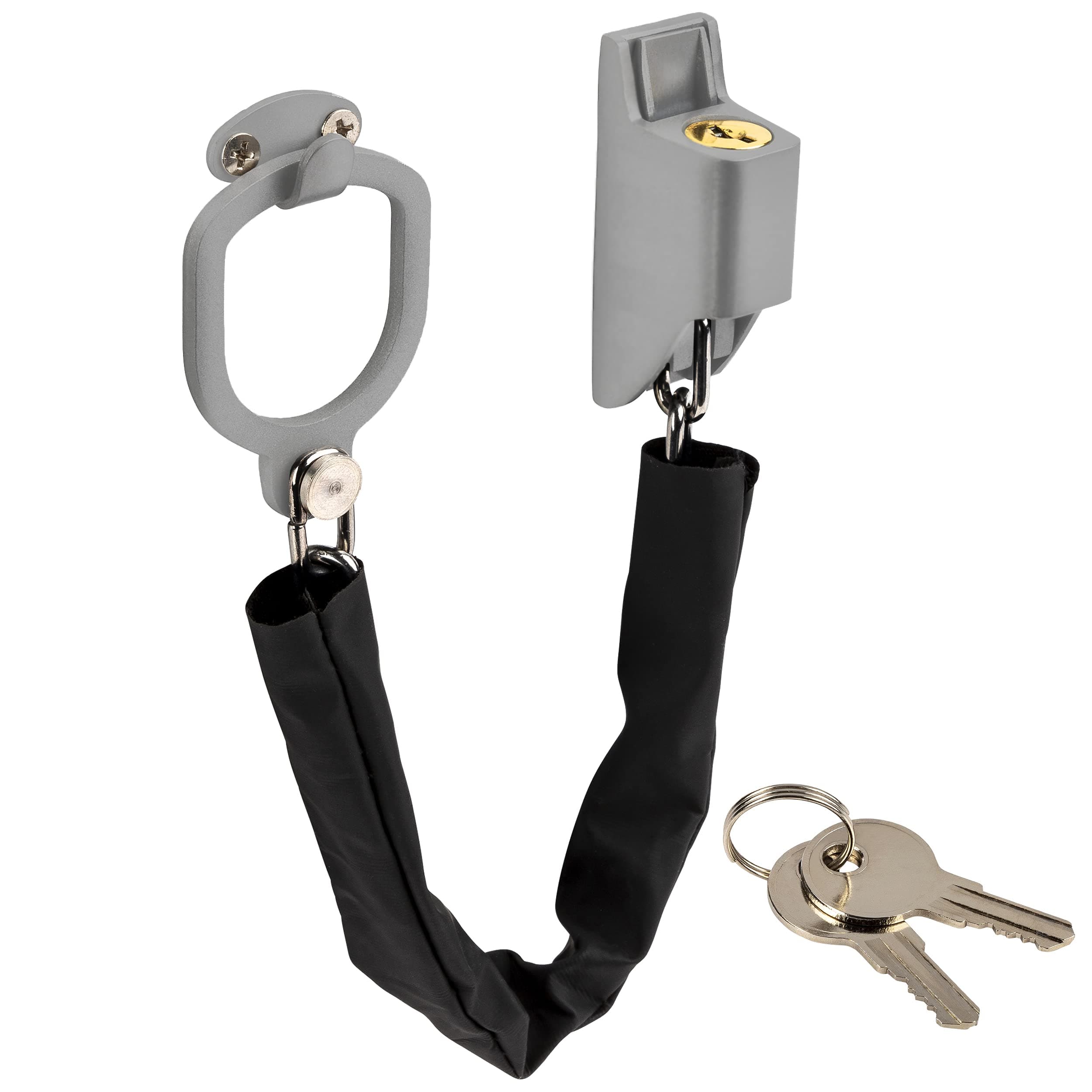 ONVAYADoor handle chain with scratch protection, door chain, door lock, door lock without drilling the door