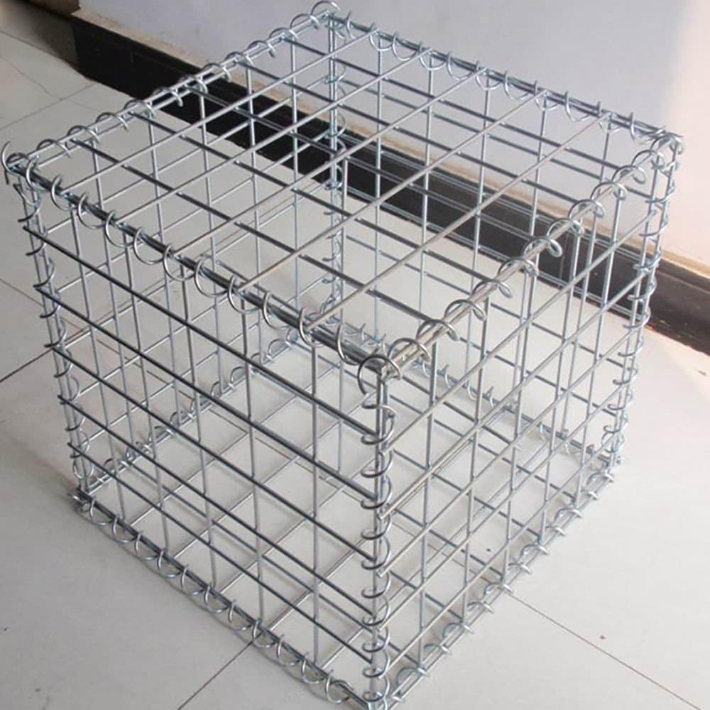 Modular Gabion – 3x3" Mesh Galvanized Steel – Small Cube 18x18x18"