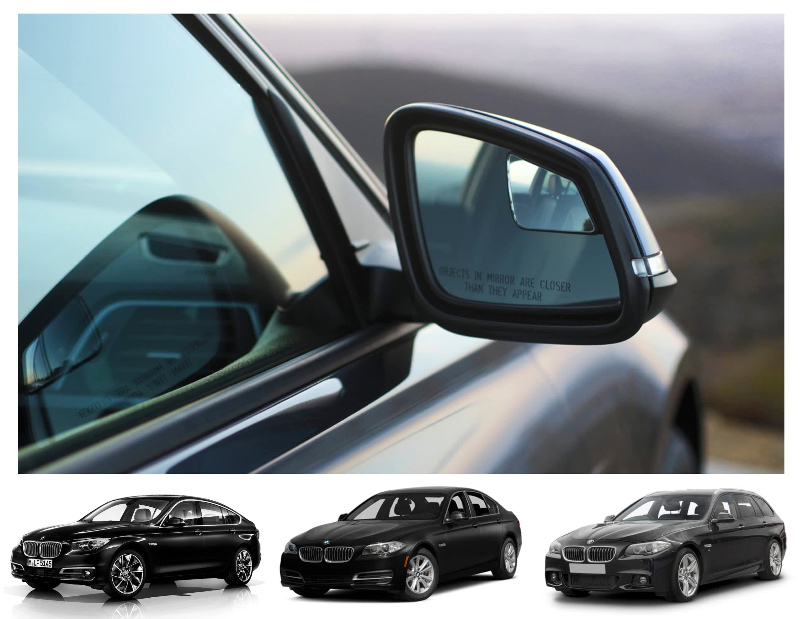 Blind Spot Mirrors- Compatible with BMW 5 Series F07 GT Extended View