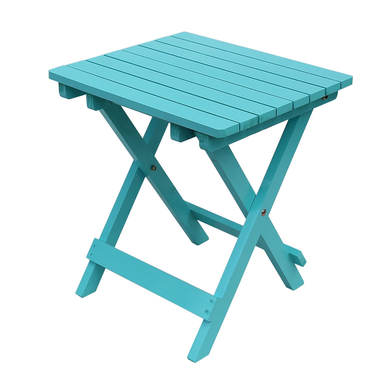 Songsen Outdoor Quick Folding Camping Stool Wooden Adirondack Side Table