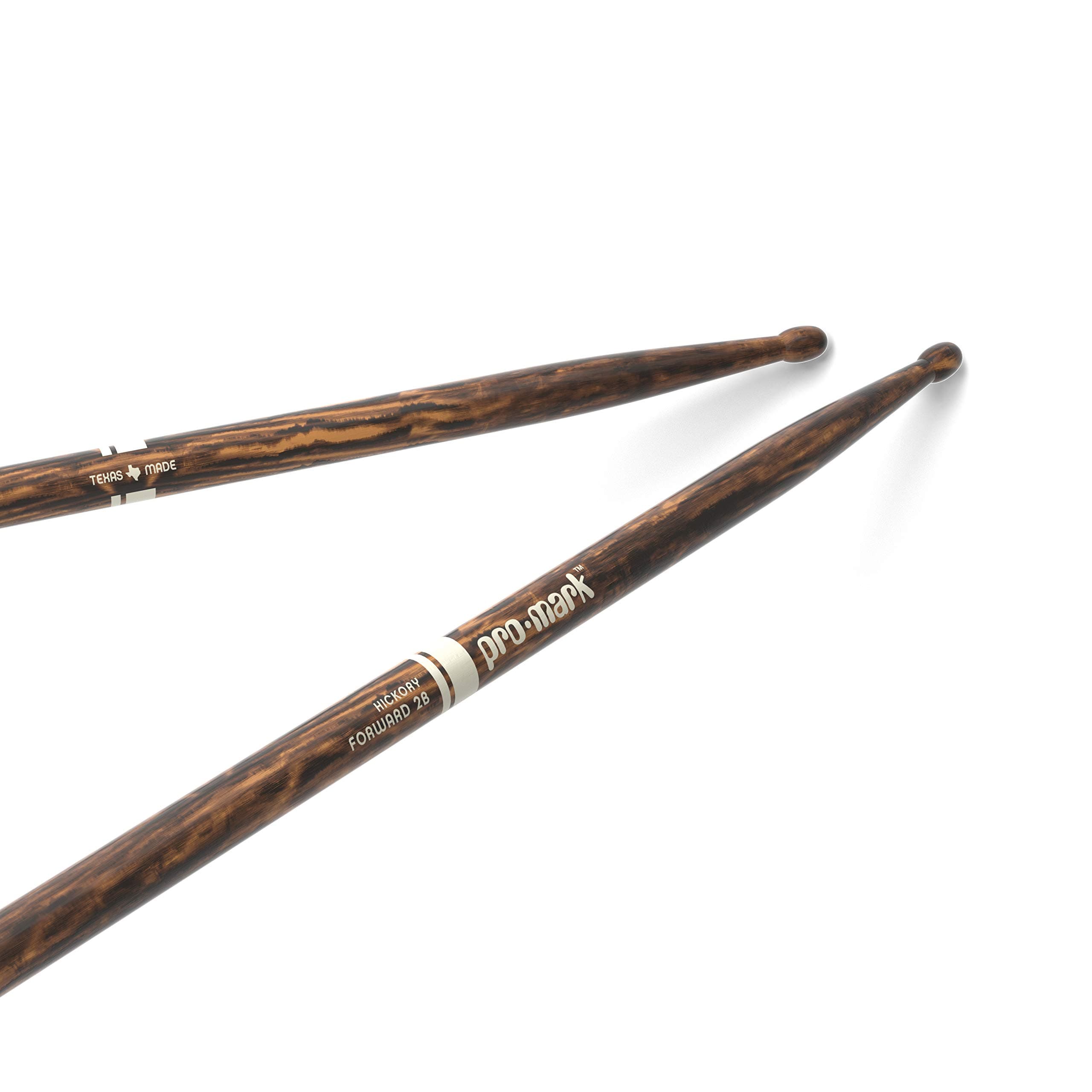 Classic Forward 2B FireGrain Drumsticks, Lacquer Finished Drum Sticks, TX2BW-FG, Oval Wood Tip, Hickory - 1 Pair