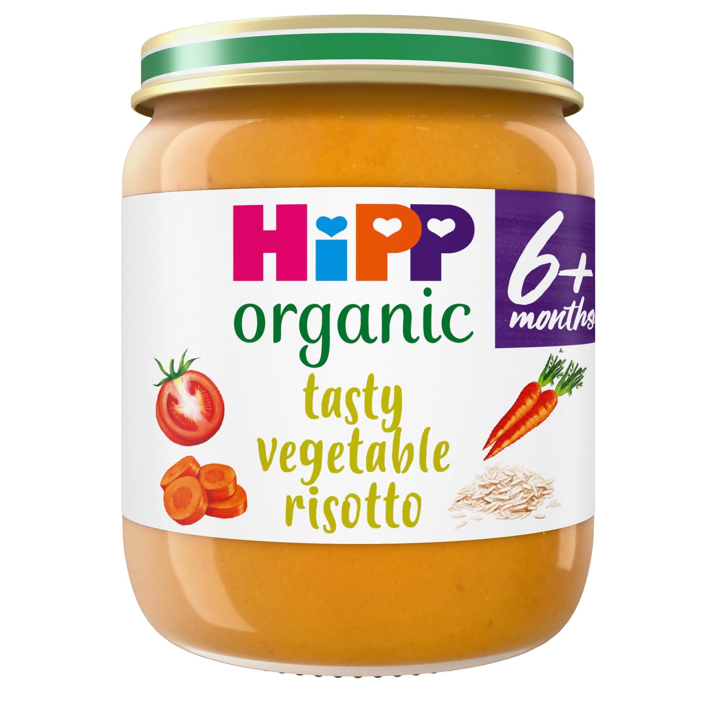 Organic Tasty Vegetable Risotto Baby Food Jar 6+ Months 125g (Pack of 6)