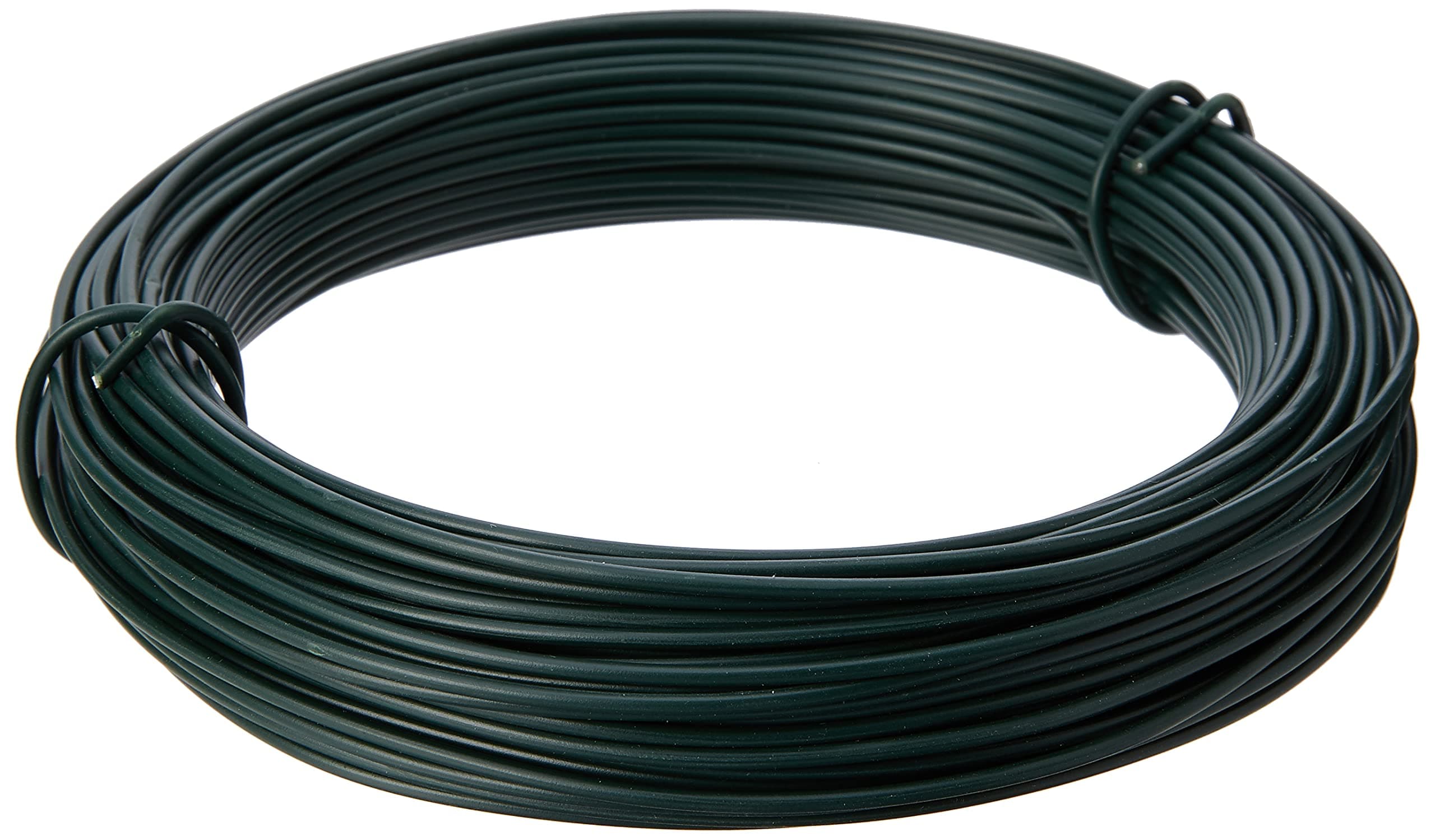 Tildenet 3070490 30m/ 2mm Plastic Coated Garden Wire Coil, Green