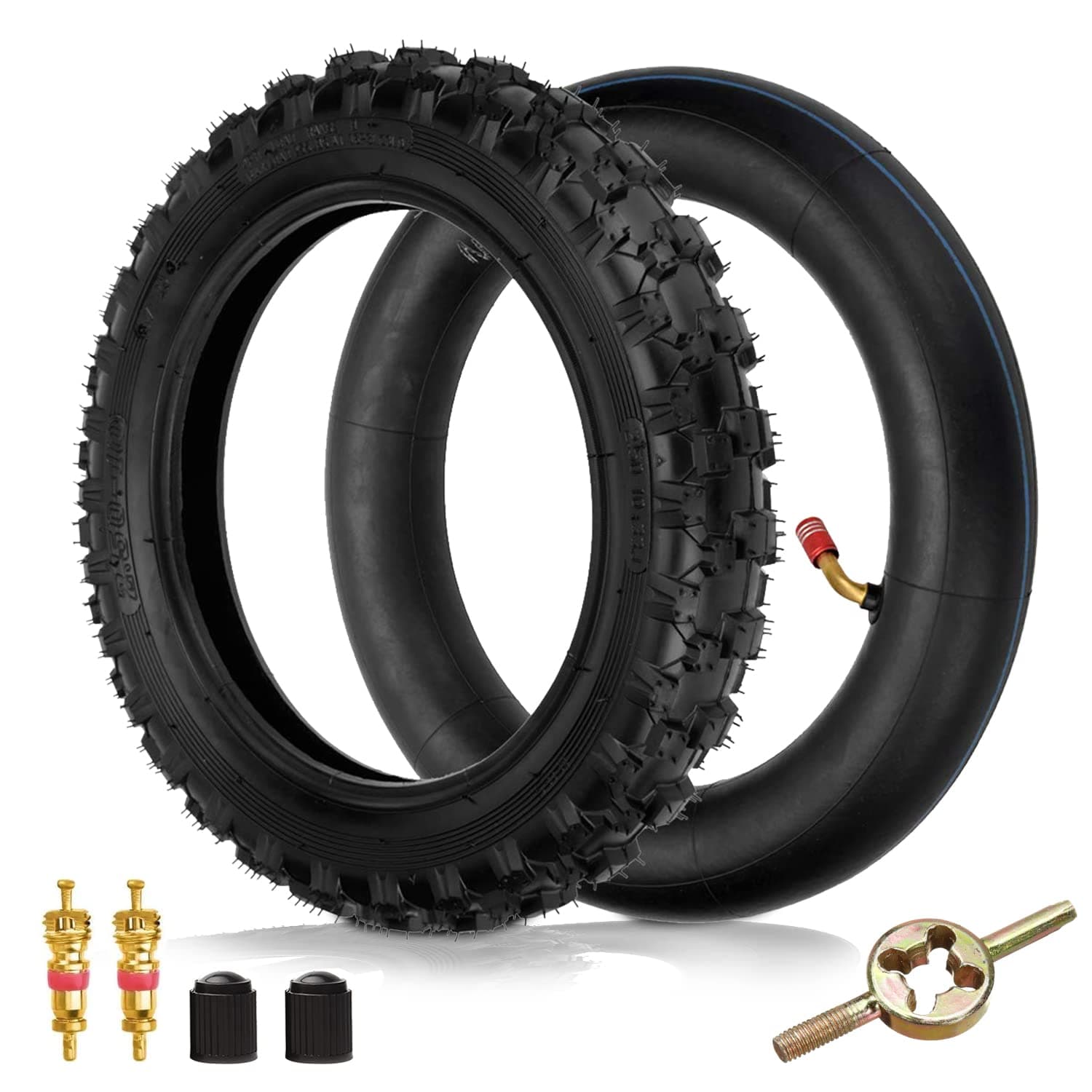 FVRITO 2.50-10 Dirt Bike Tire and Inner Tube Compatible with XR50 CRF50 QG-210 Baja DR49 TaoTao DB10 PW50 JR50 DR-Z70 Pit Bike Motovox MVX70 SYX Moto 50cc Mini Dirt Bike MX500 MX650 Dirt Rocket Parts