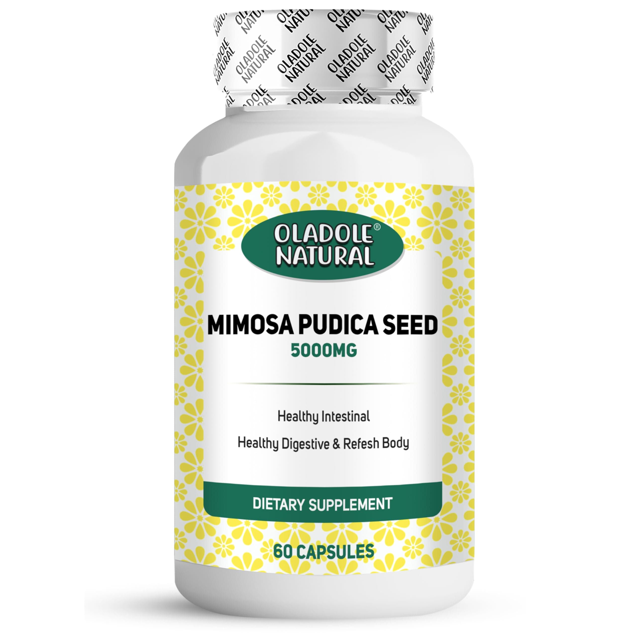 Mimosa Pudica Seed Capsules - 60 Count (5000Mg) | Support Digestive Health, Toxin Removal, Gut Cleanse | Anti-Parasitic & Immune Booster | Non-GMO, Vegan Natural Detox Supplement