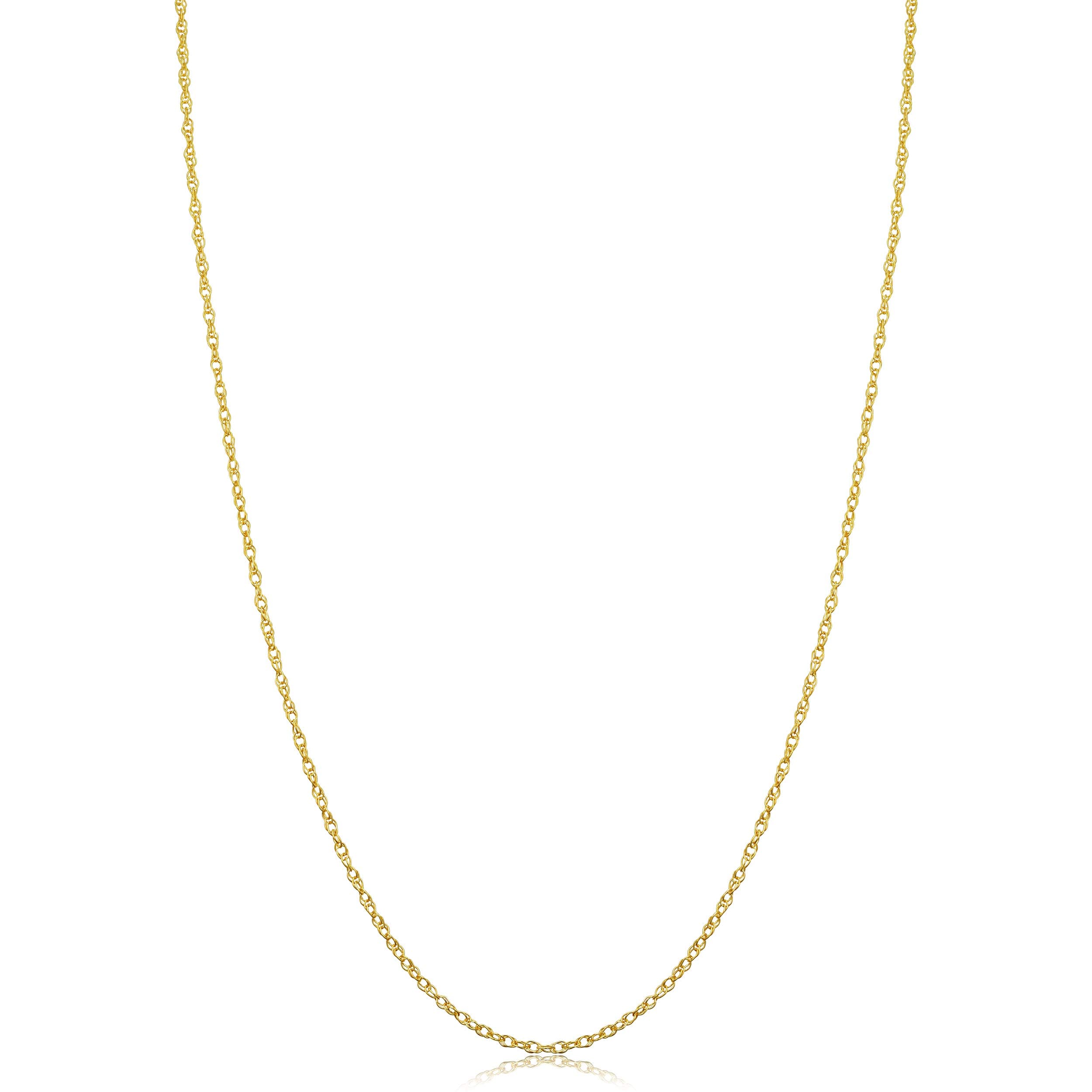 14Kイエローゴールド ロープチェーン ペンダントネックレス レディース (0.7mm 0.9mm 1mm 1.3mm 1.5mm), 金属, 不明,