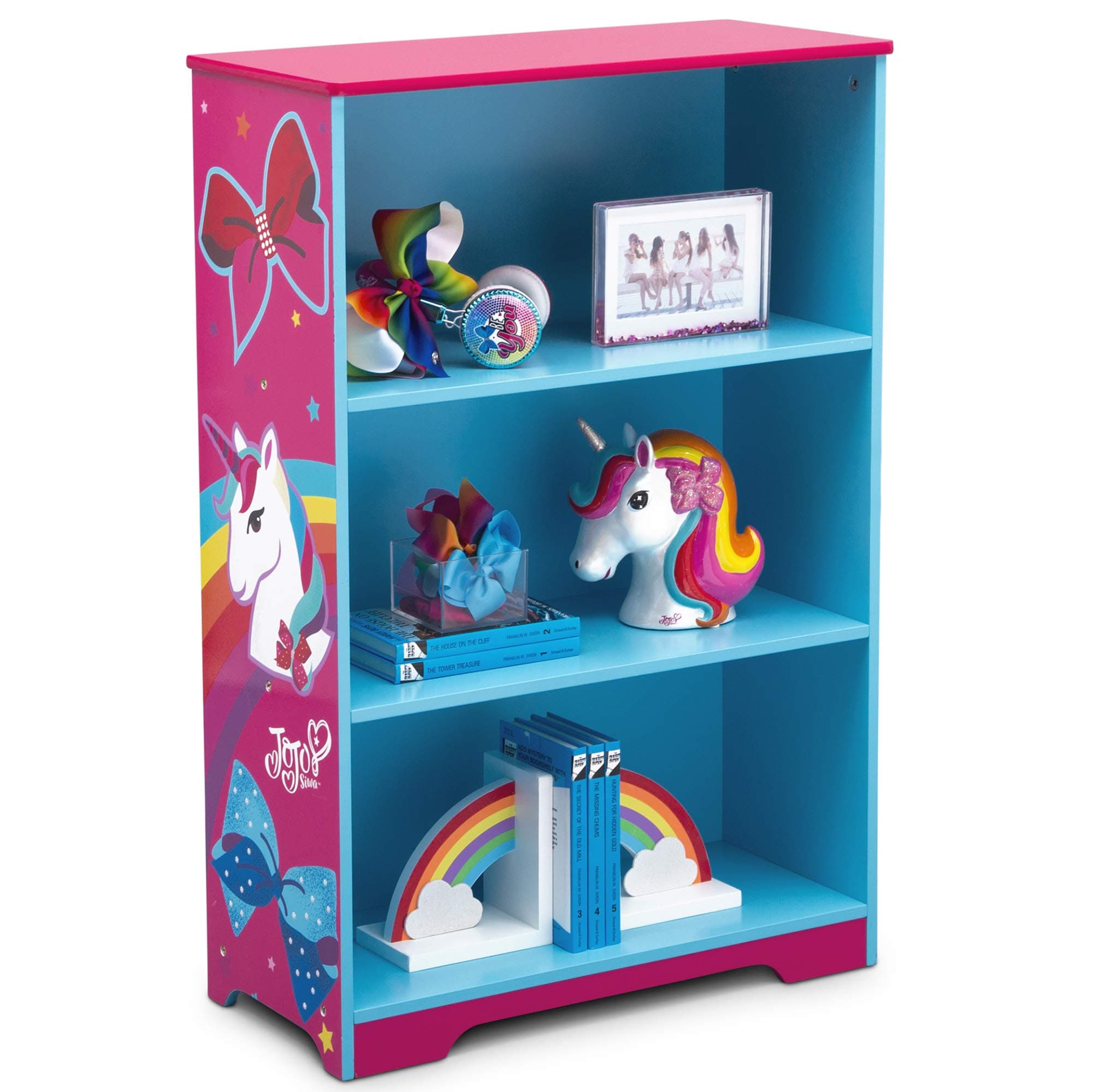 Deluxe 3-Shelf Bookcase - Ideal For Books, Decor, Homeschooling & More - Greenguard Gold Certified, Jojo Siwa