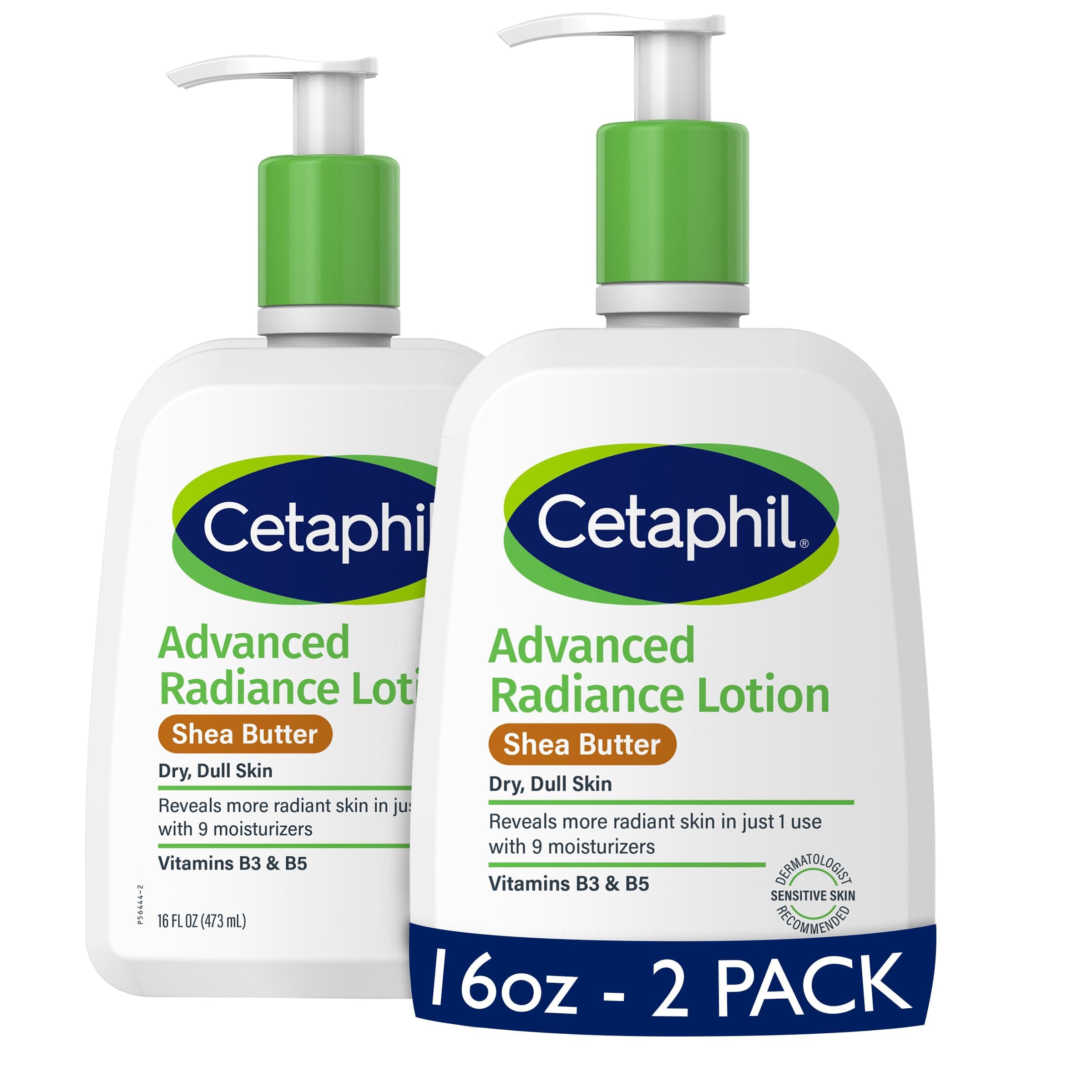 Cetaphil Fragrance-Free Advanced Relief Body Lotion with Shea Butter for Dry, Sensitive Skin - 16oz - Pack of 2