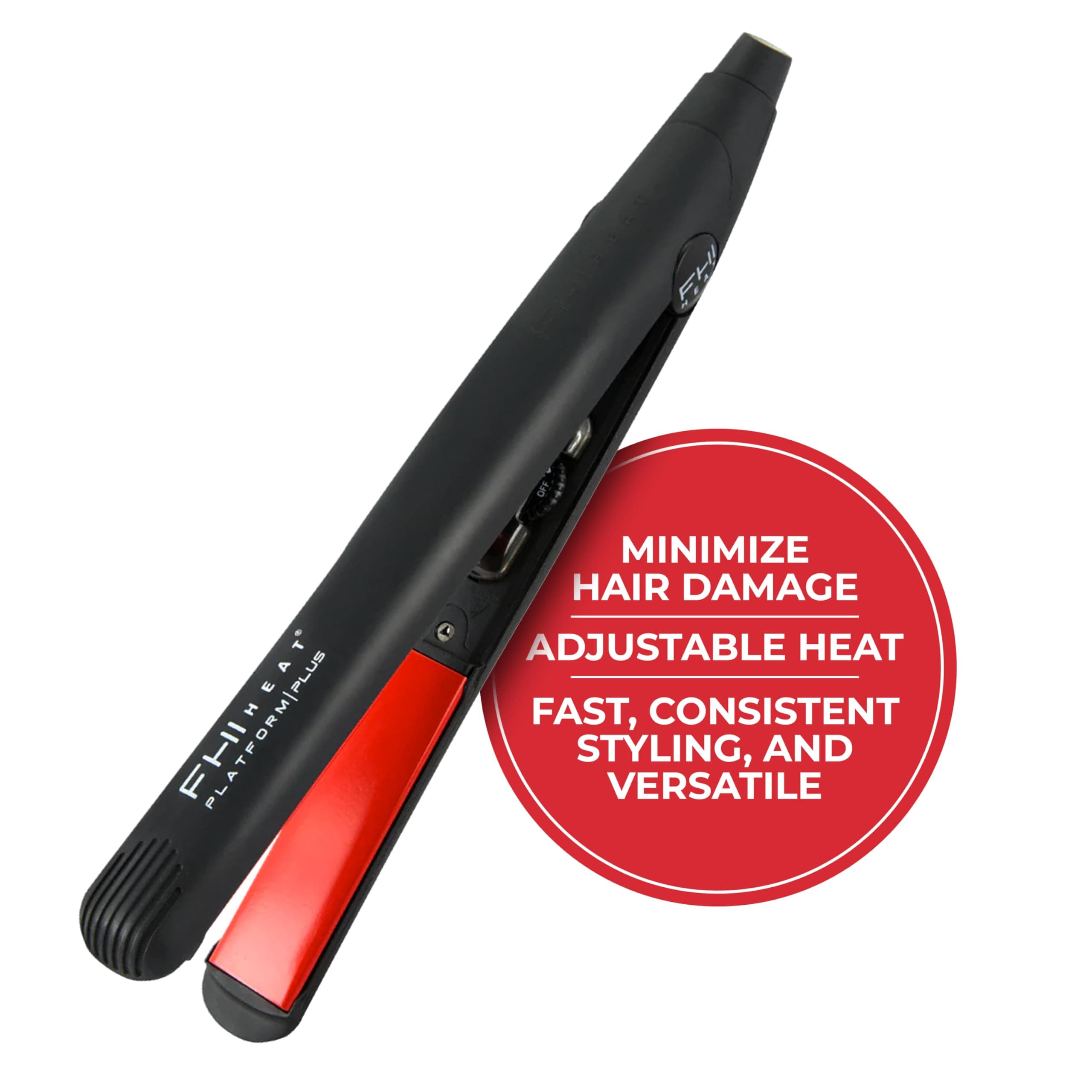 FHI HEAT Platform Plus Tourmaline Ceramic Professional Hair Styling Iron, 1-Inch