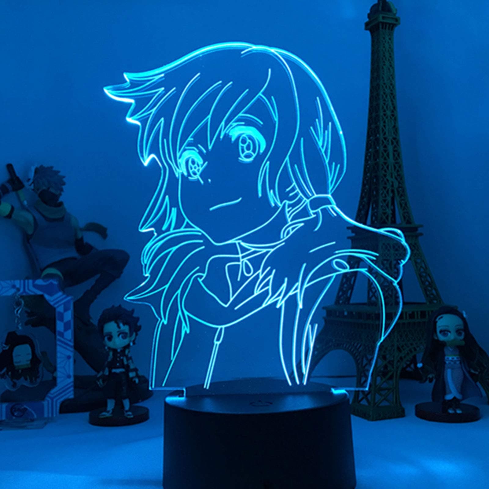 Anime Lamp Yumeko Jabami Led Night Light from Kakegurui Compulsive Gambler Gift for Bedroom Decor Nightlight Cute Japanese Waifu with Remote Control 16 Colors LED Table lamp