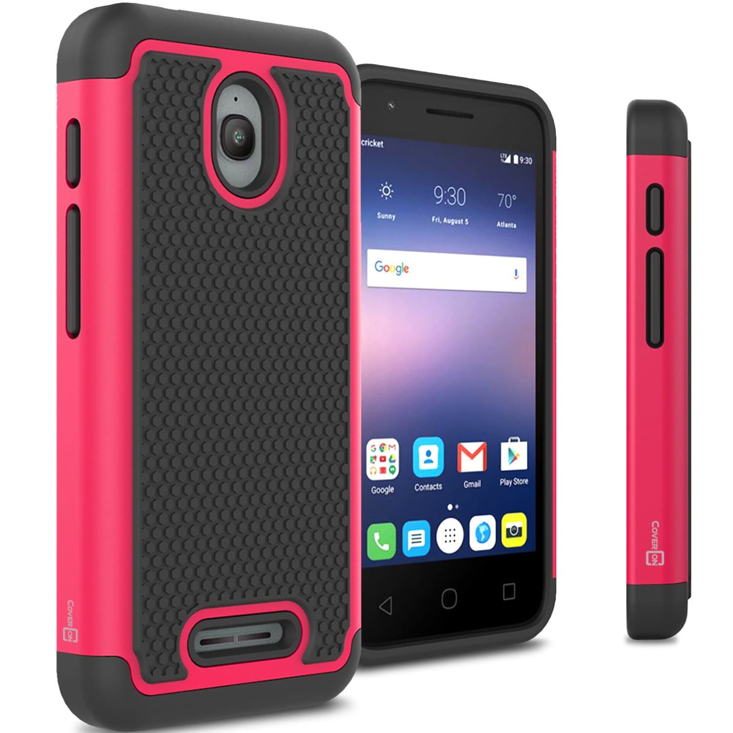 Alcatel Dawn Case, Alcatel Streak Case, Alcatel Ideal Case, CoverON® [HexaGuard Series] Slim Hybrid Hard Case for Alcatel One Touch Dawn – Hot Pink (Not Fit Ideal Xcite)