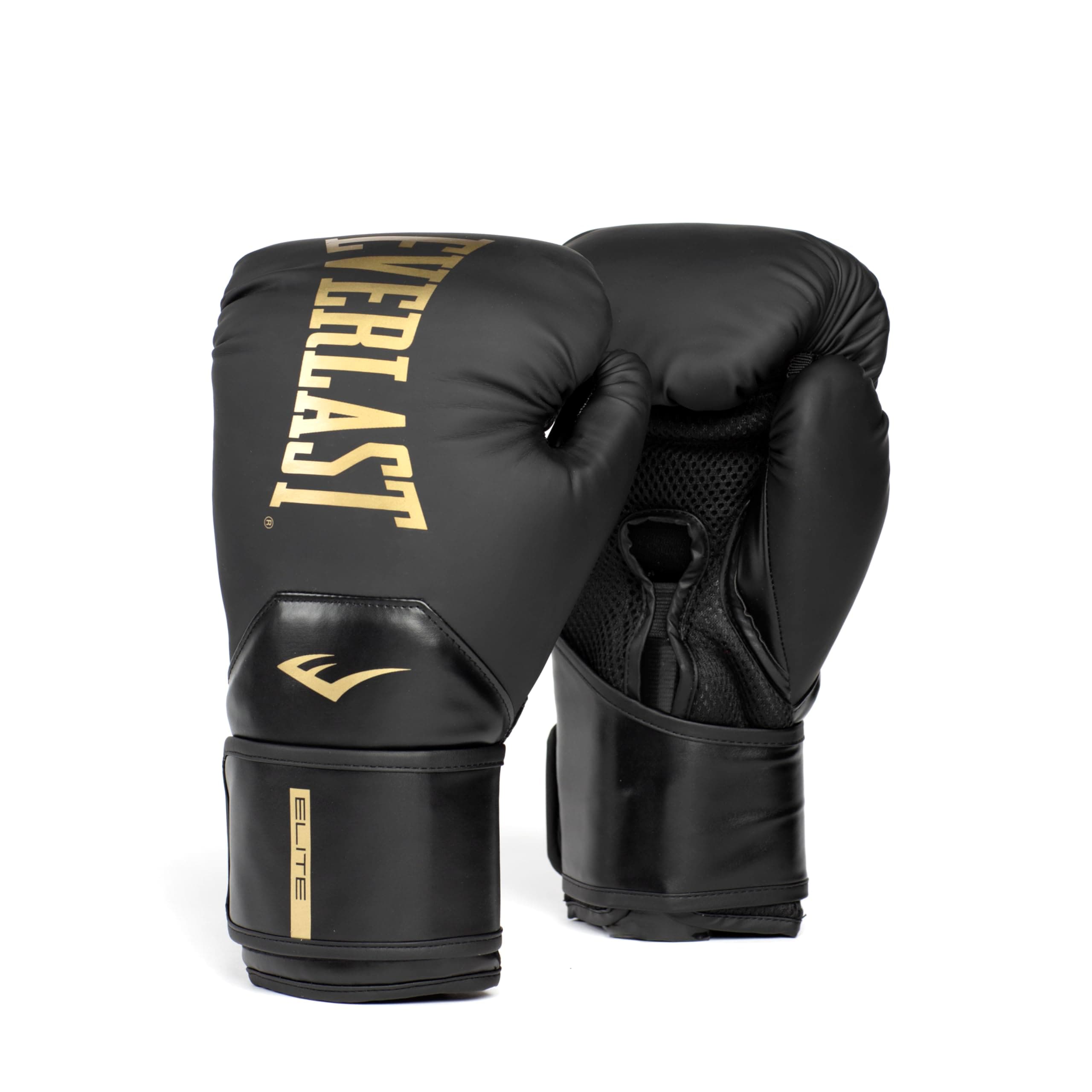 Elite 2 Boxing Gloves | Pro Training & Heavy Bag Gloves | Men & Women | Ventilated Palm | Multi-Layer Protection | Black/Gold, 16 oz