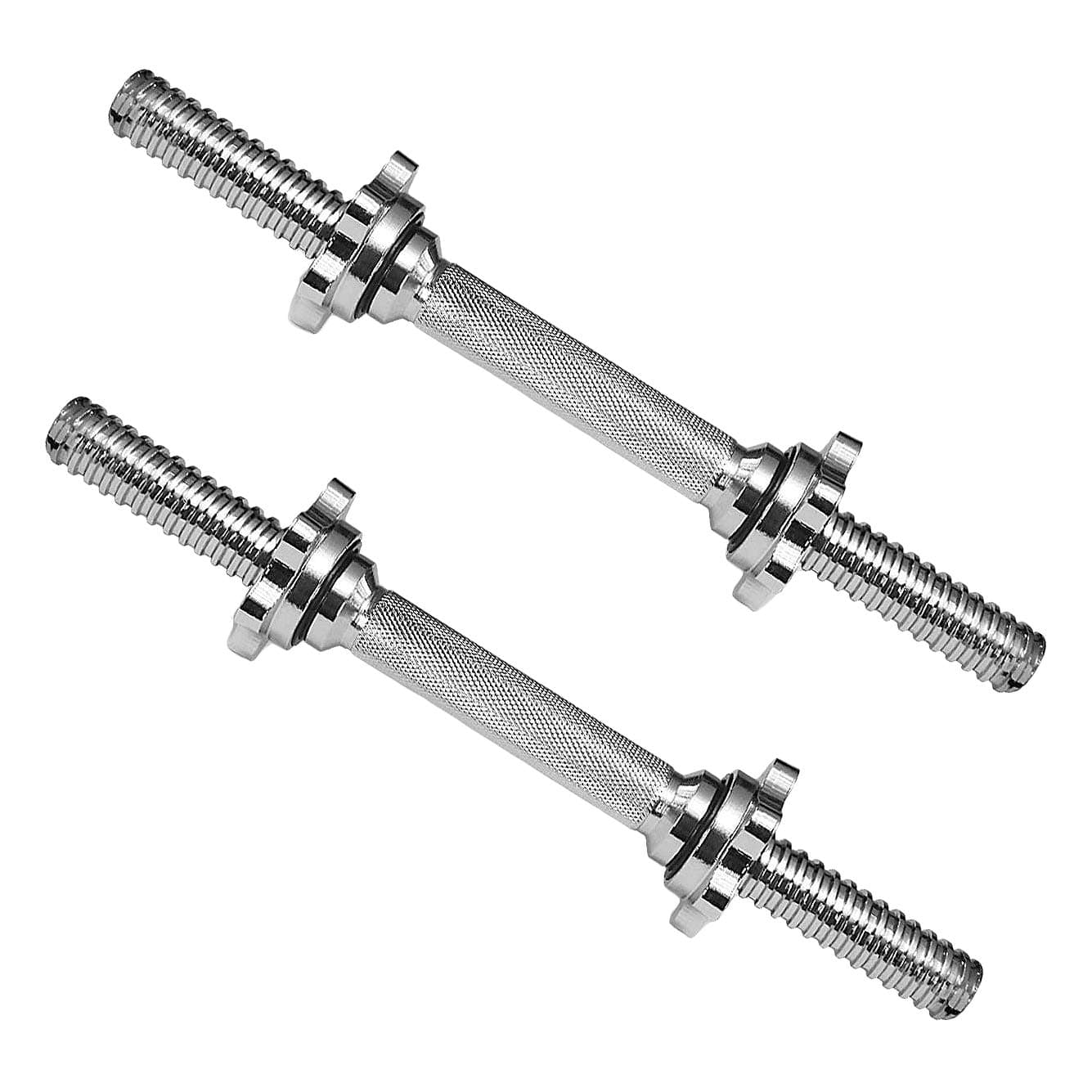 Shumo 2Pcs 14 Inch Standard Threaded Dumbbell Handles Adjustable Dumbbell Bar Handles Fit 1 Inch Standard Weight Plate