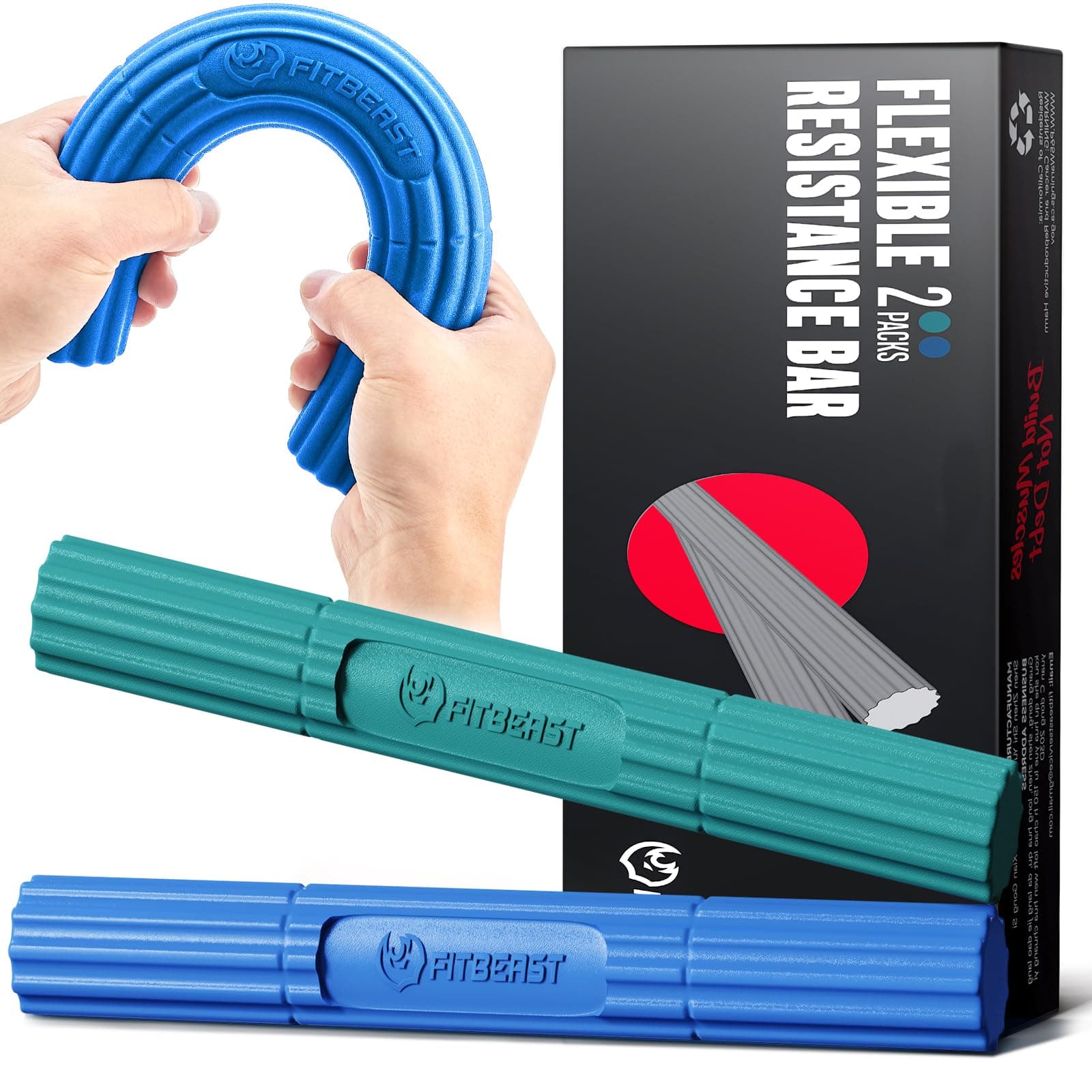 Fitness Resistance Bar for Physical Therapy & Enhanced Grip Strength – Ideal for Tendonitis Relief, Forearm Rehab, and Muscle Recovery – Tennis Elbow, Golfer's Elbow Pain Relief Hand