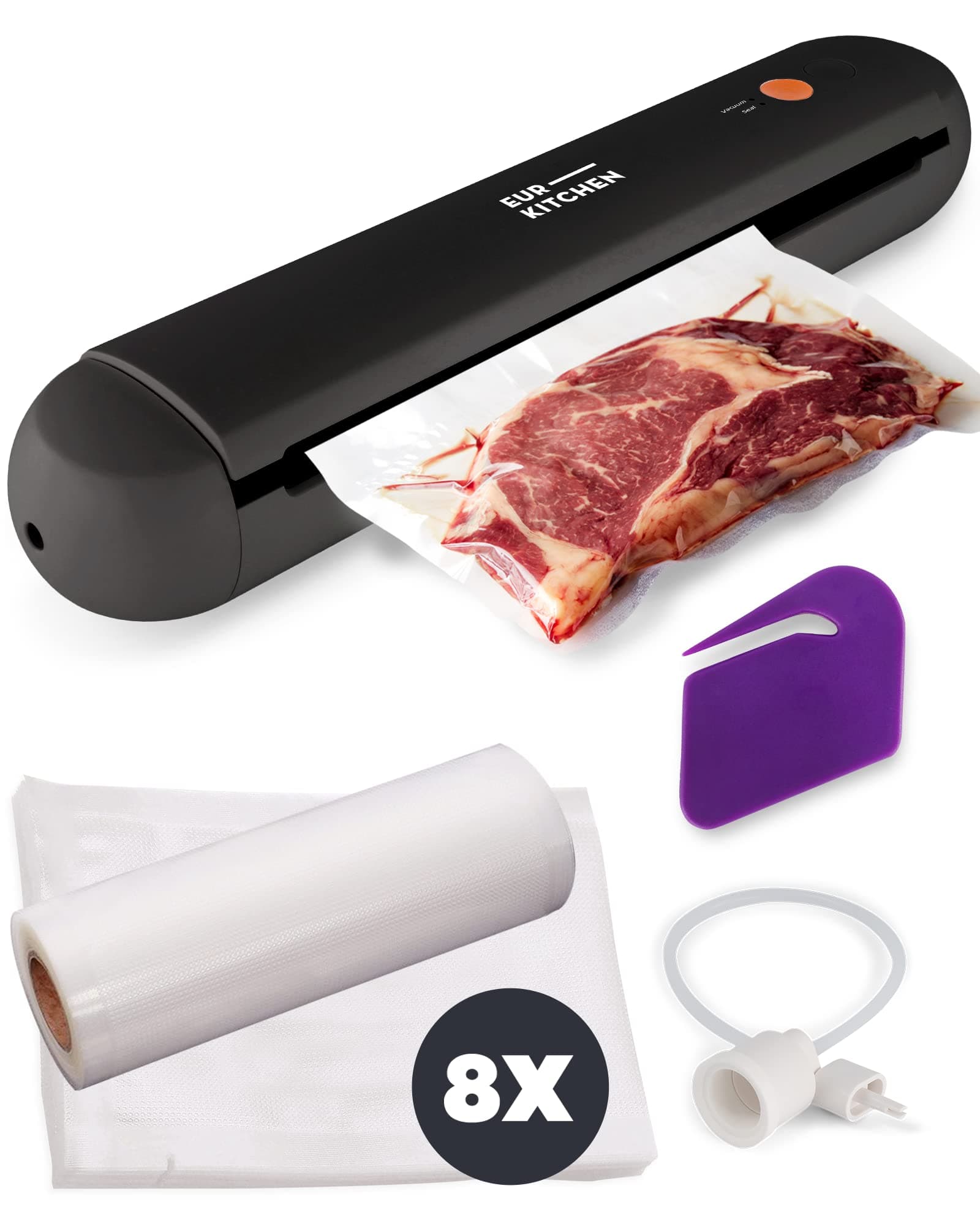 EurKitchen Safe and Powerful Portable Induction Cooktop Burner w/Cloth Bag - 1800W - Quick-Adjust Precision Control Dial - 18 Temperature Settings - REQUIRES INDUCTION COOKWARE (NOT INCLUDED)