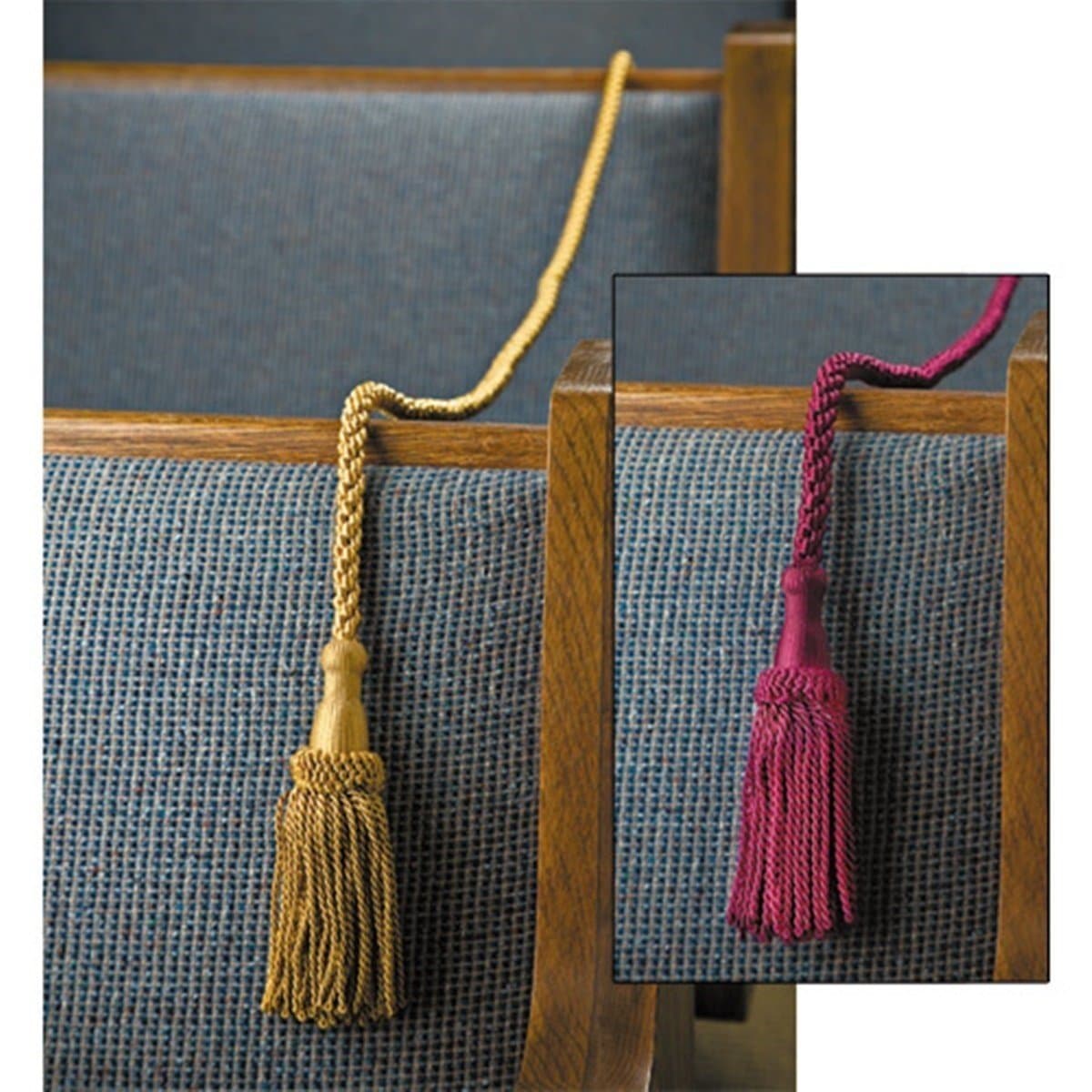 Pack of 2 Weighted with Tassels, Burgundy, 4 Foot
